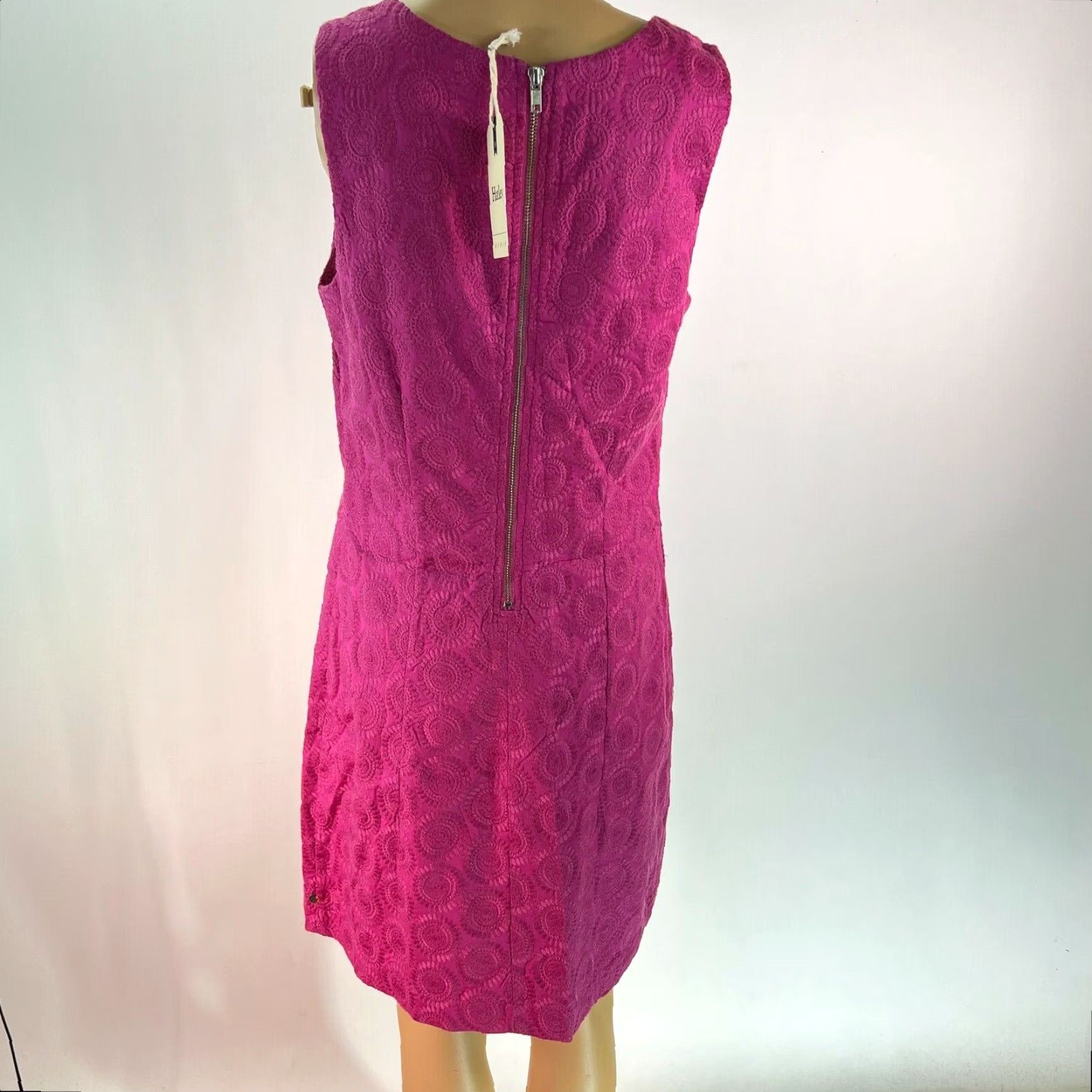 Vintage VINTAGE Hatley Women's Floral Embroidered Sleeveless Pink Cotton Shift Dress Size 10 Casual Size L / US 10 / IT 46 - 2 Thumbnail