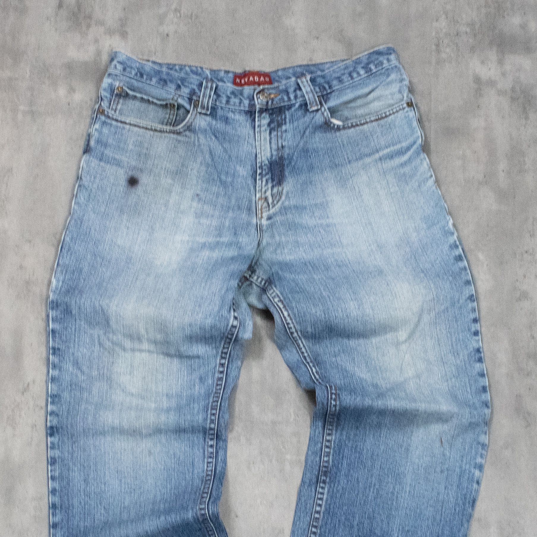 Japanese Brand Y2K 00's Midwash Baggy Relax Fit Wide Legged Denim Pant's Size US 34 / EU 50 - 4 Thumbnail