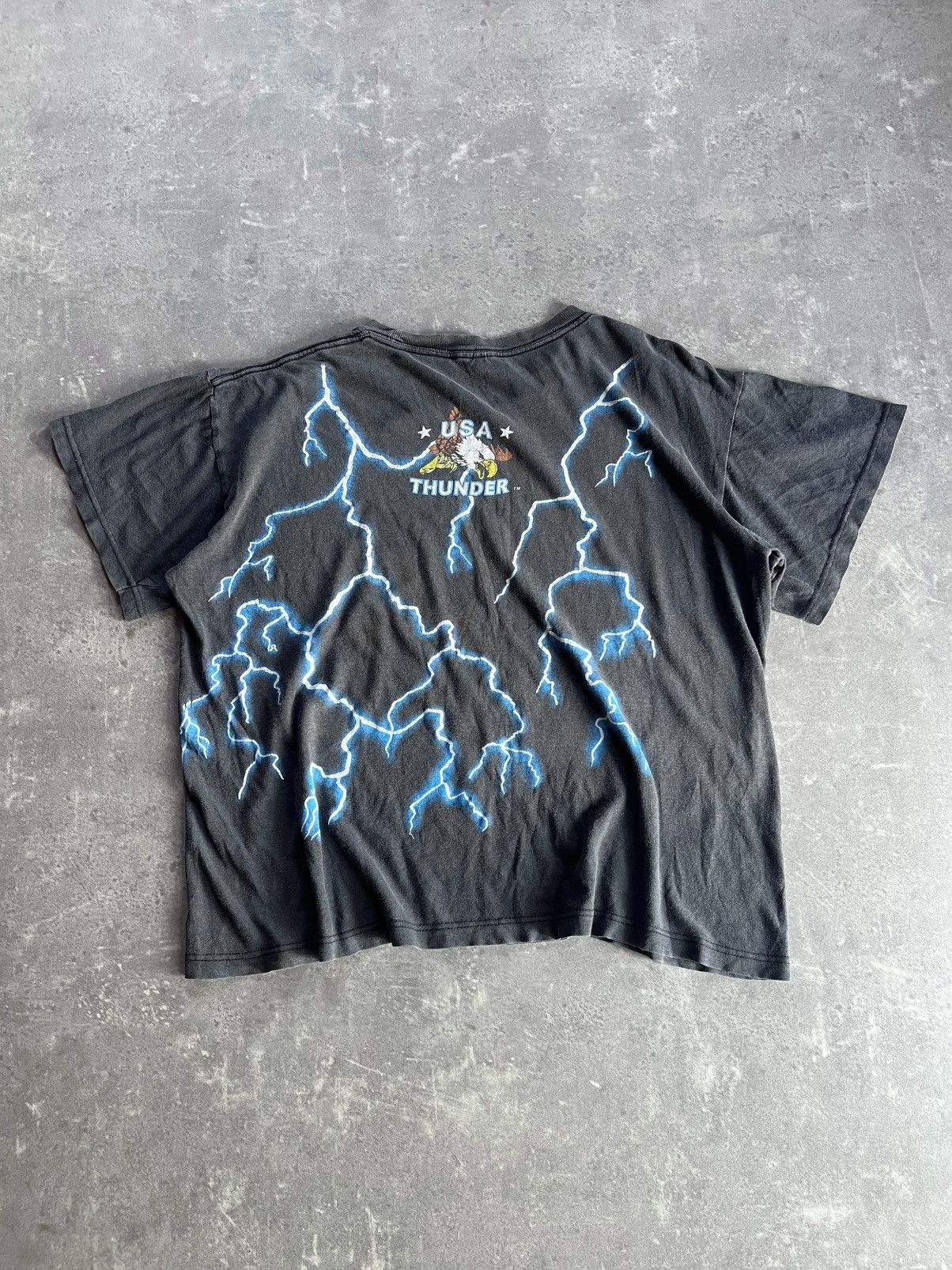 Vintage USA American Thunder Vintage AOP Wolves Pack Tee M L Size US L / EU 52-54 / 3 - 2 Thumbnail