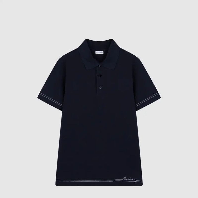 Burberry Burberry Men's Navy Logo Short Sleeve Polo Size US S / EU 44-46 / 1 - 1 Thumbnail