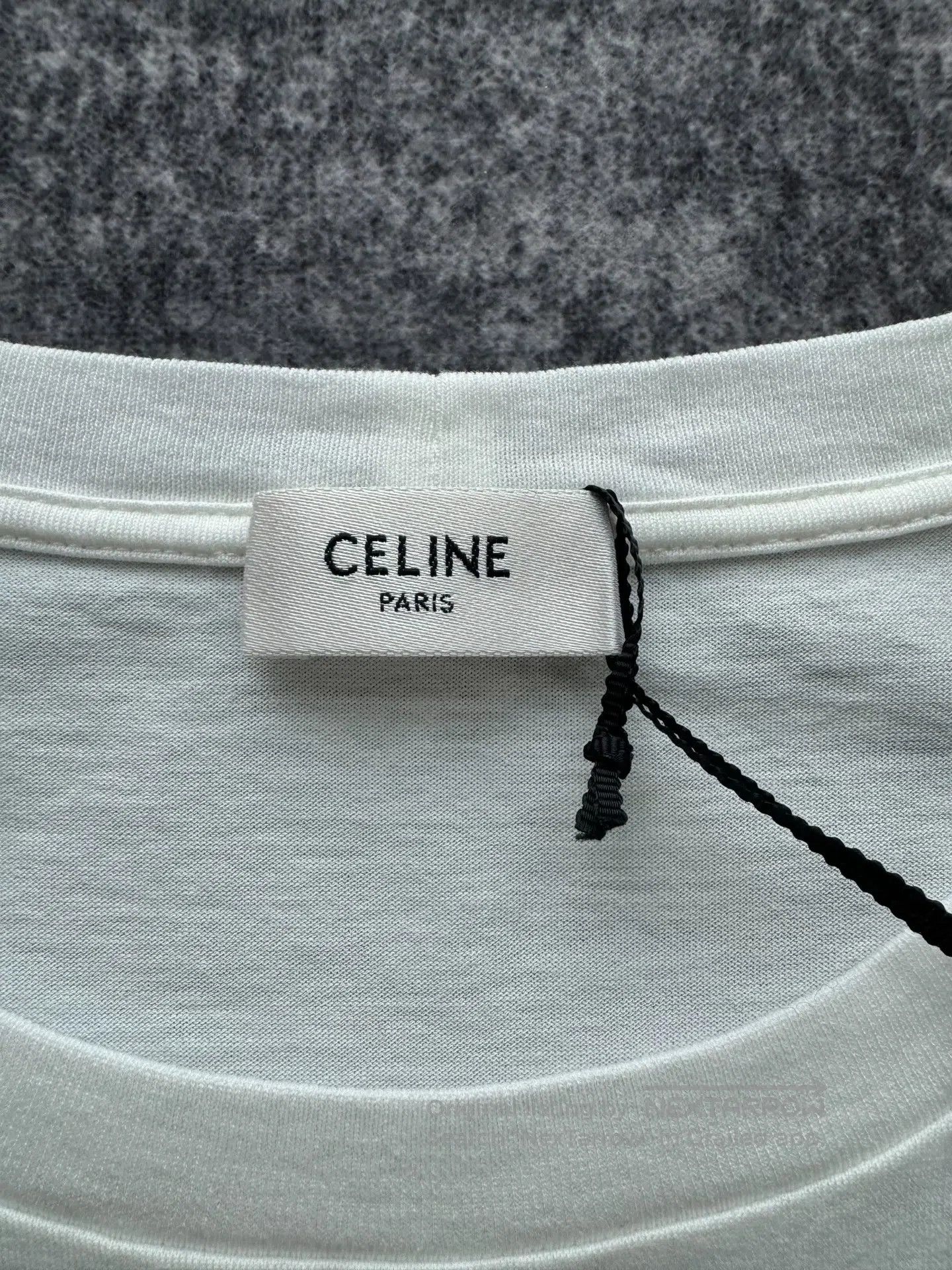 Celine CELINE Red and White Slogan Logo Two-in-One Long Sleeve To Size M / US 6-8 / IT 42-44 - 3 Thumbnail