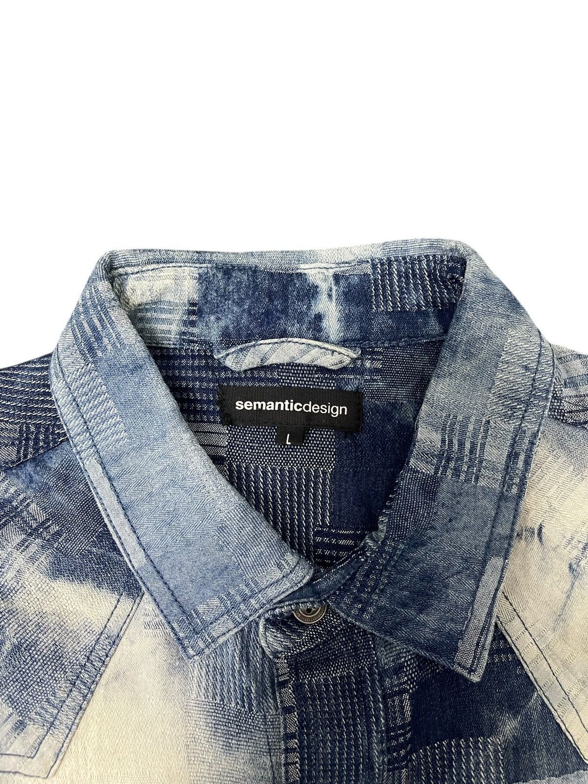 semanticdesign Semantic Design Patchwork Acid Wash Western Denim Shirt Size US L / EU 52-54 / 3 - 6 Thumbnail