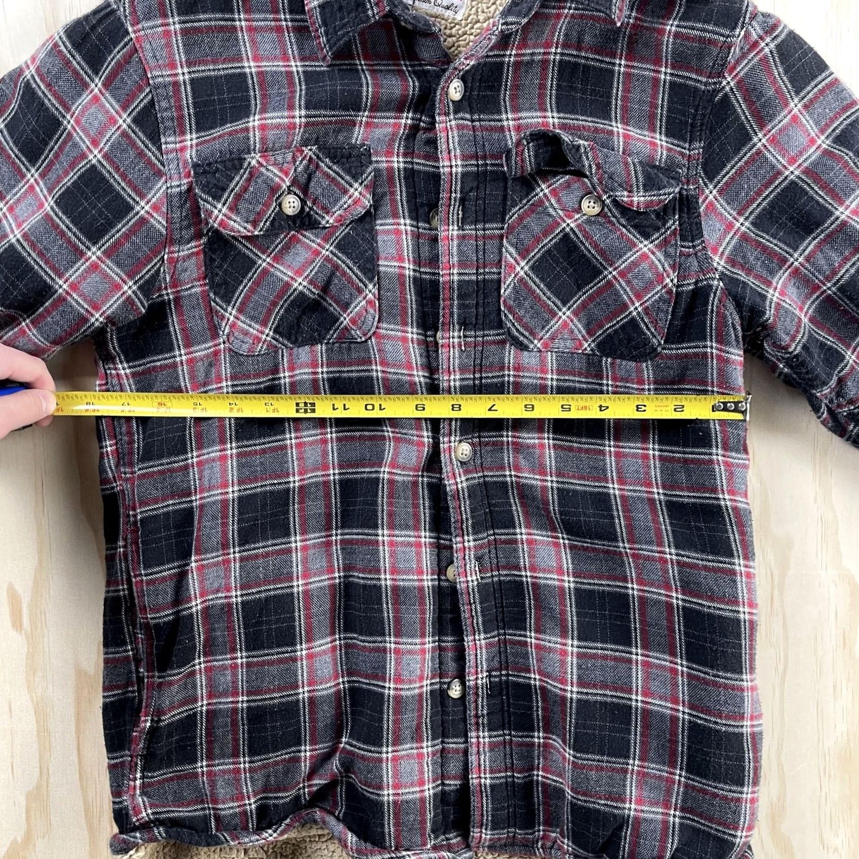 Wrangler Wrangler Shirt Jacket Mens Medium Black Red Plaid Sherpa Lined Flannel Workwear Jacket Size US M / EU 48-50 / 2 - 4 Thumbnail