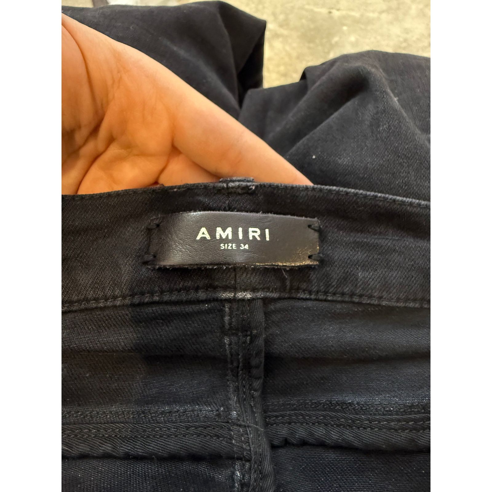 Amiri Amiri Black Wool Patch Black Jeans Size US 34 / EU 50 - 2 Thumbnail