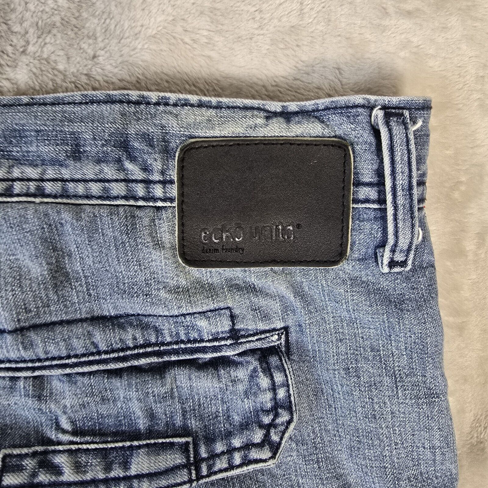Ecko Unltd. Vtg Ecko Unltd Denim Shorts Mens 40 Blue Baggy Cargo Y2K Size US 40 / EU 56 - 6 Thumbnail