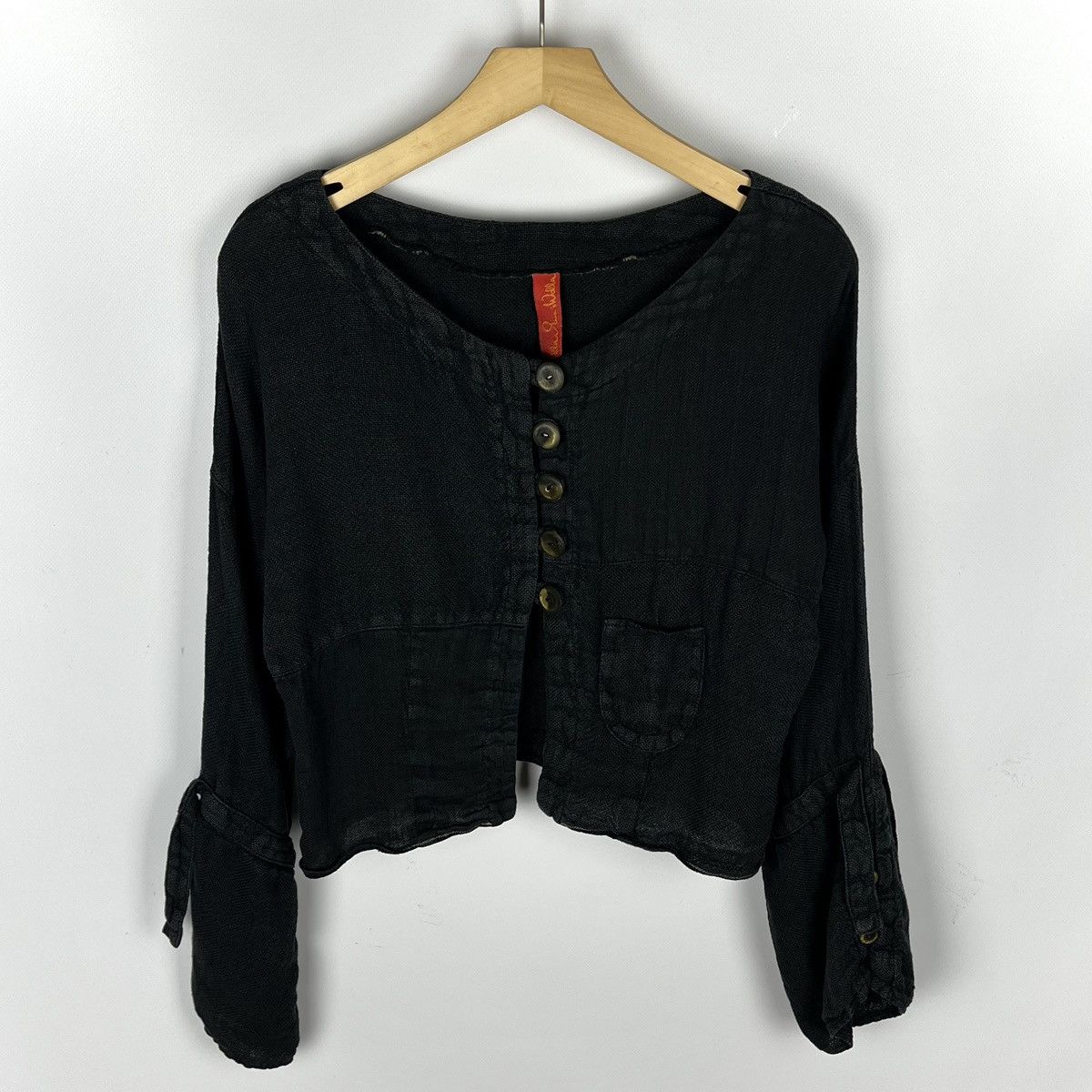 If Six Was Nine Avant-Garde Ewa I Walla linen cotton ladies gothic cardigan Size M / US 6-8 / IT 42-44 - 1 Thumbnail