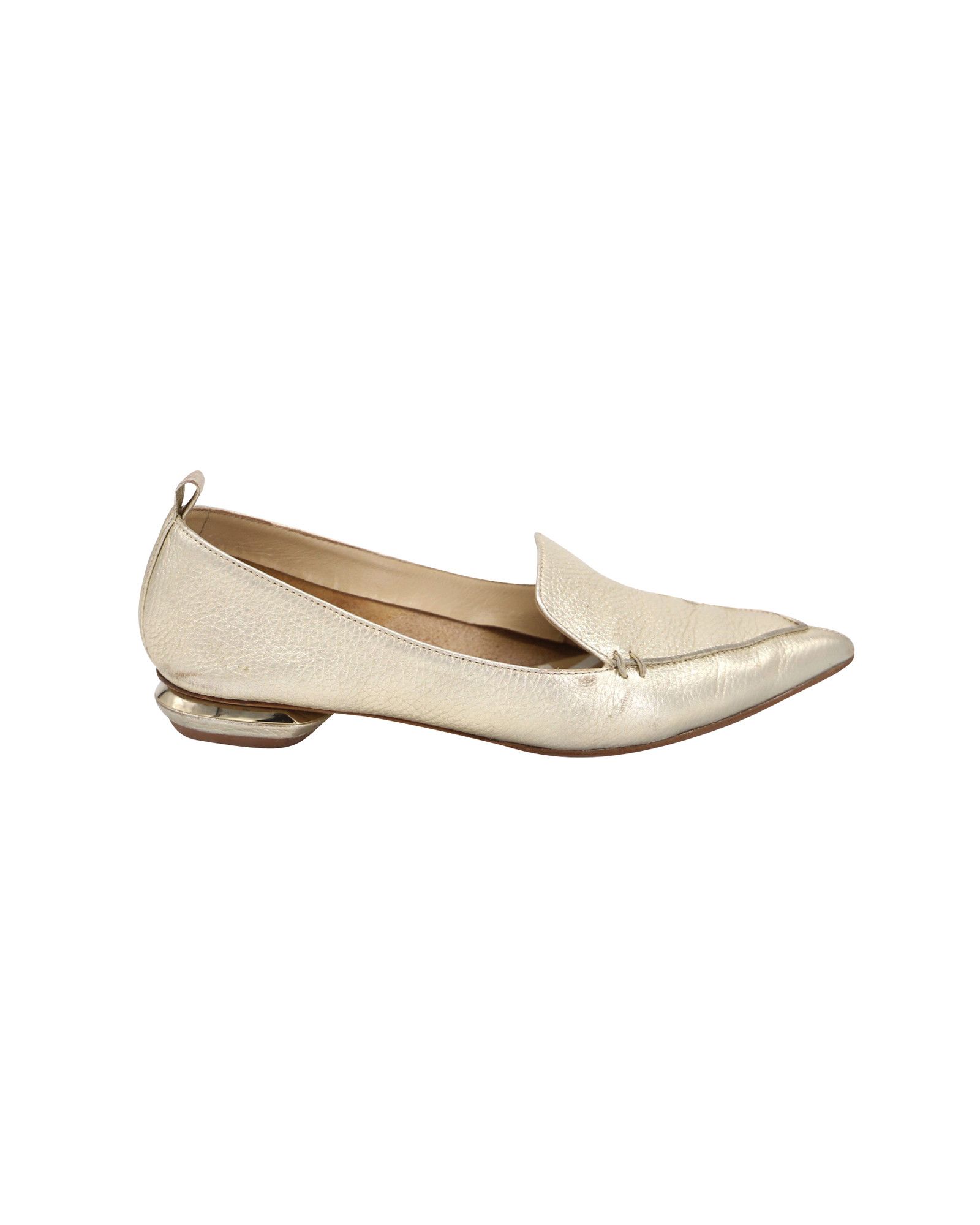 Nicholas Kirkwood Nicholas Kirkwood Beya Loafers in Gold Leather Size US 5.5 / IT 35.5 - 1 Thumbnail
