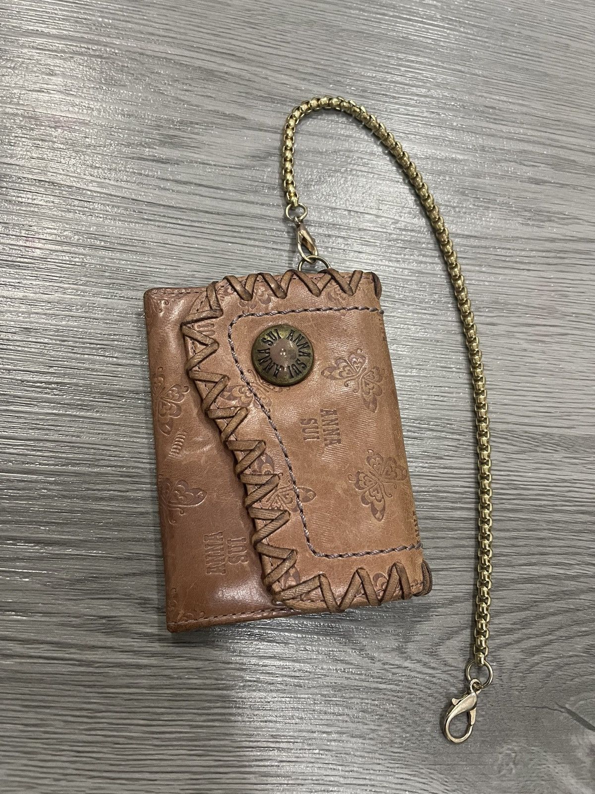 Anna Sui × Genuine Leather × Vintage Leather Anna Sui Multi Slot Card Holder mini bag Size ONE SIZE - 1 Thumbnail