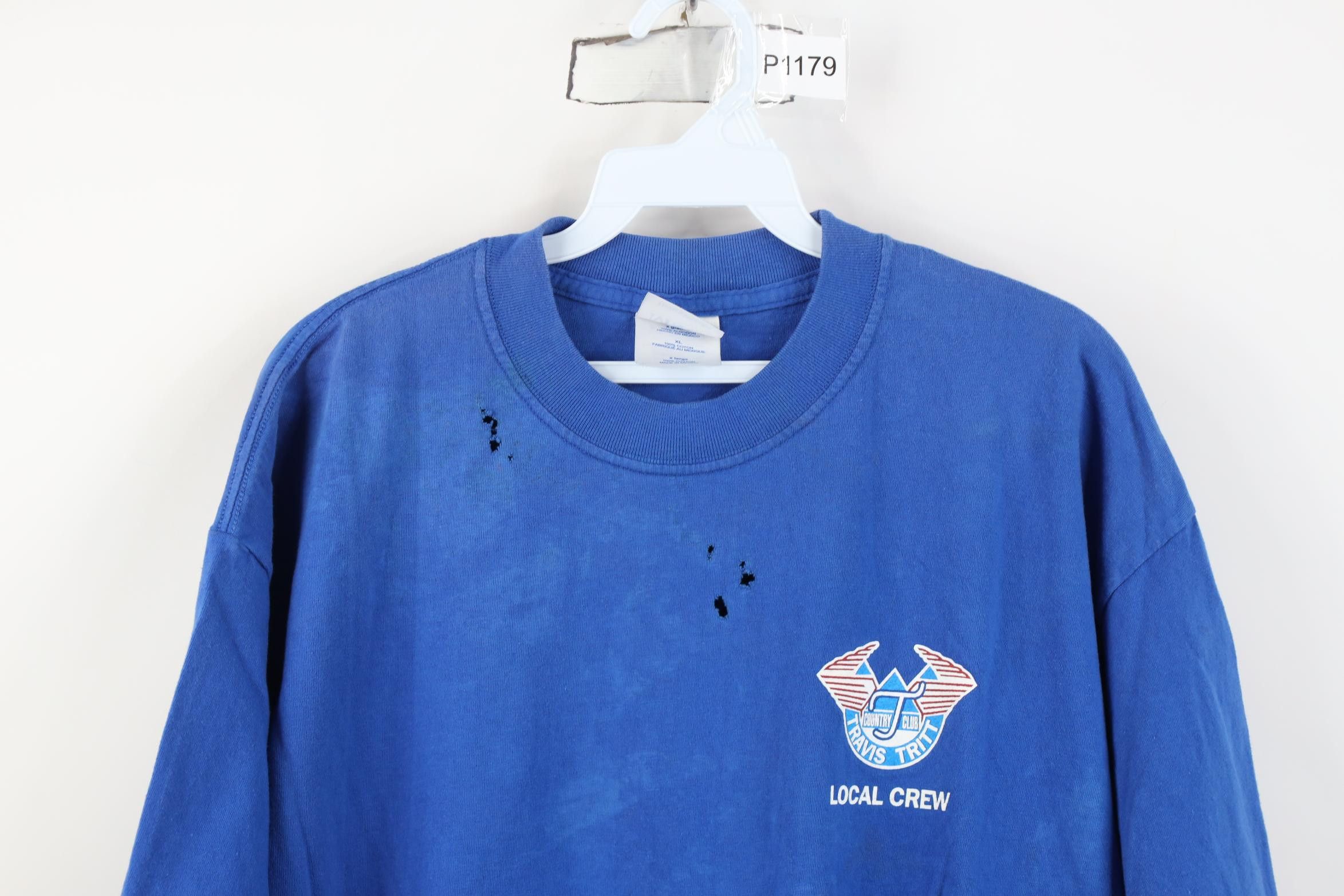 Vintage Vintage 90s Local Crew Country Club Tritt Band T-Shirt Size US XL / EU 56 / 4 - 2 Thumbnail