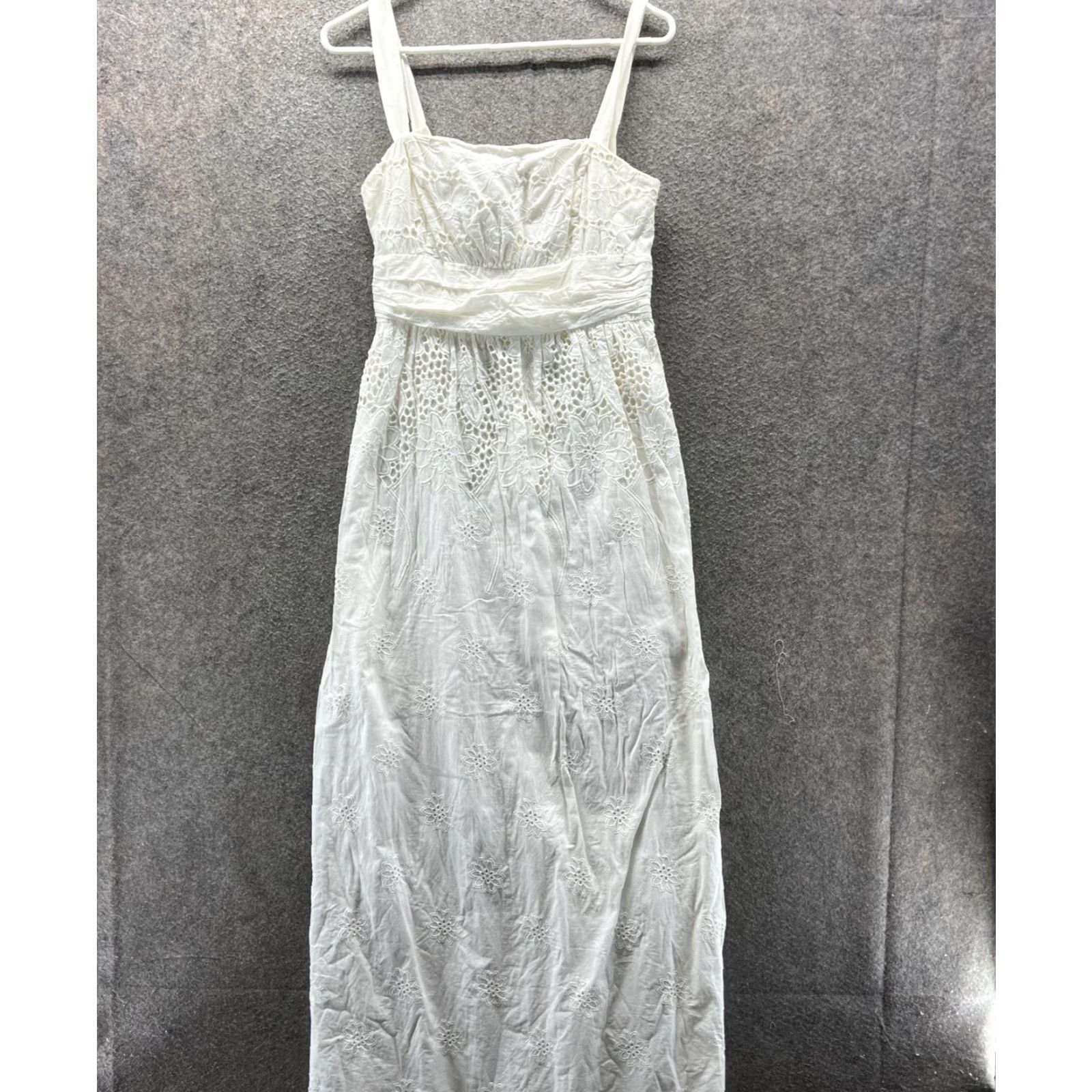 Lilly Pulitzer VINTAGE? No. Lilly Pulitzer Dress Womens 4 White Lace Floral Square Neck Maxi Sundress Size S / US 4 / IT 40 - 2 Thumbnail