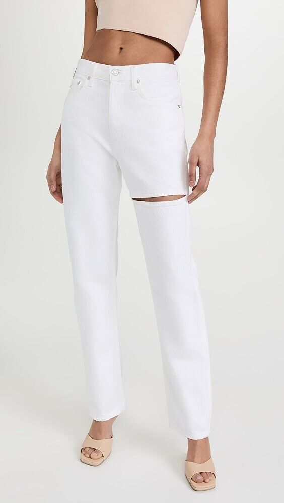 Agolde AGOLDE Lana Slice Straight-Leg Jeans Element White ( 25 ) Size 25" / US 0 / IT 36 - 2 Thumbnail