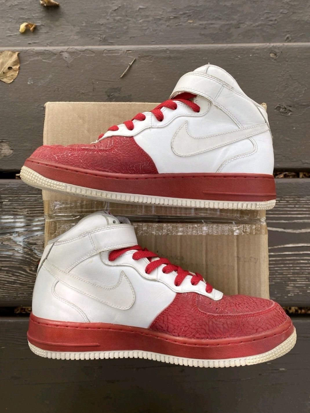 Nike Nike Air Force 1 Mid 07 White Varsity Red Size 8.5 Men Size US 8.5 / EU 41-42 - 4 Thumbnail