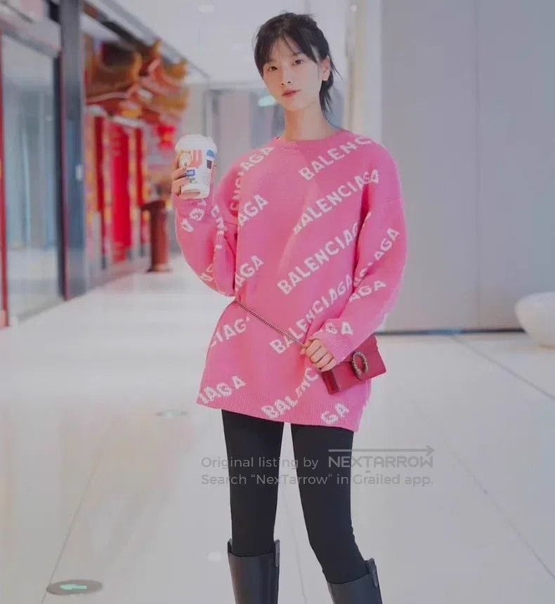 Balenciaga Balenciaga Logo Printed Round Neck Sweater Size M / US 6-8 / IT 42-44 - 8 Thumbnail