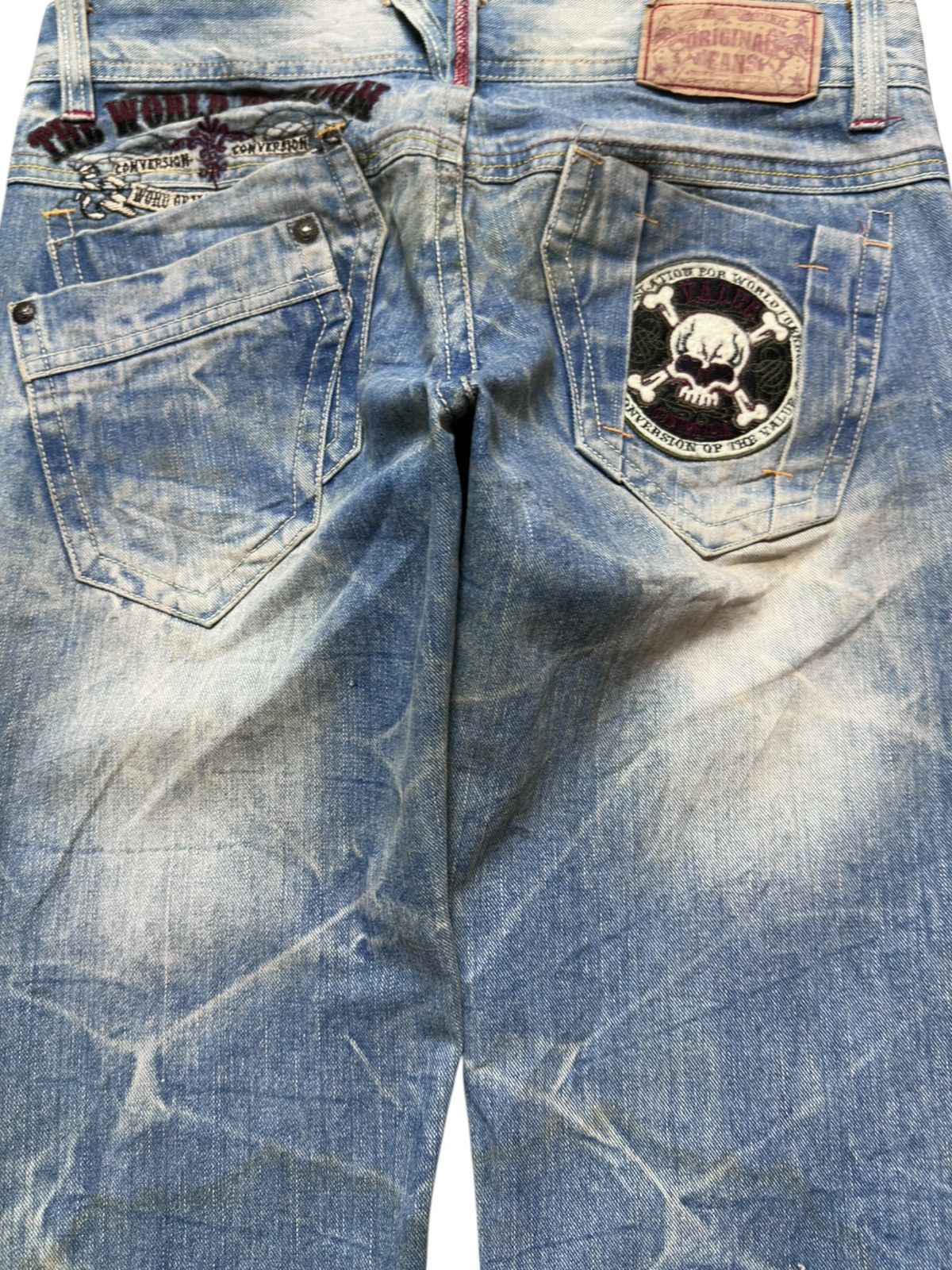 Kapital Vintage Japanese Brand Skull Embroidery Mudwash Denim Size US 34 / EU 50 - 6 Thumbnail