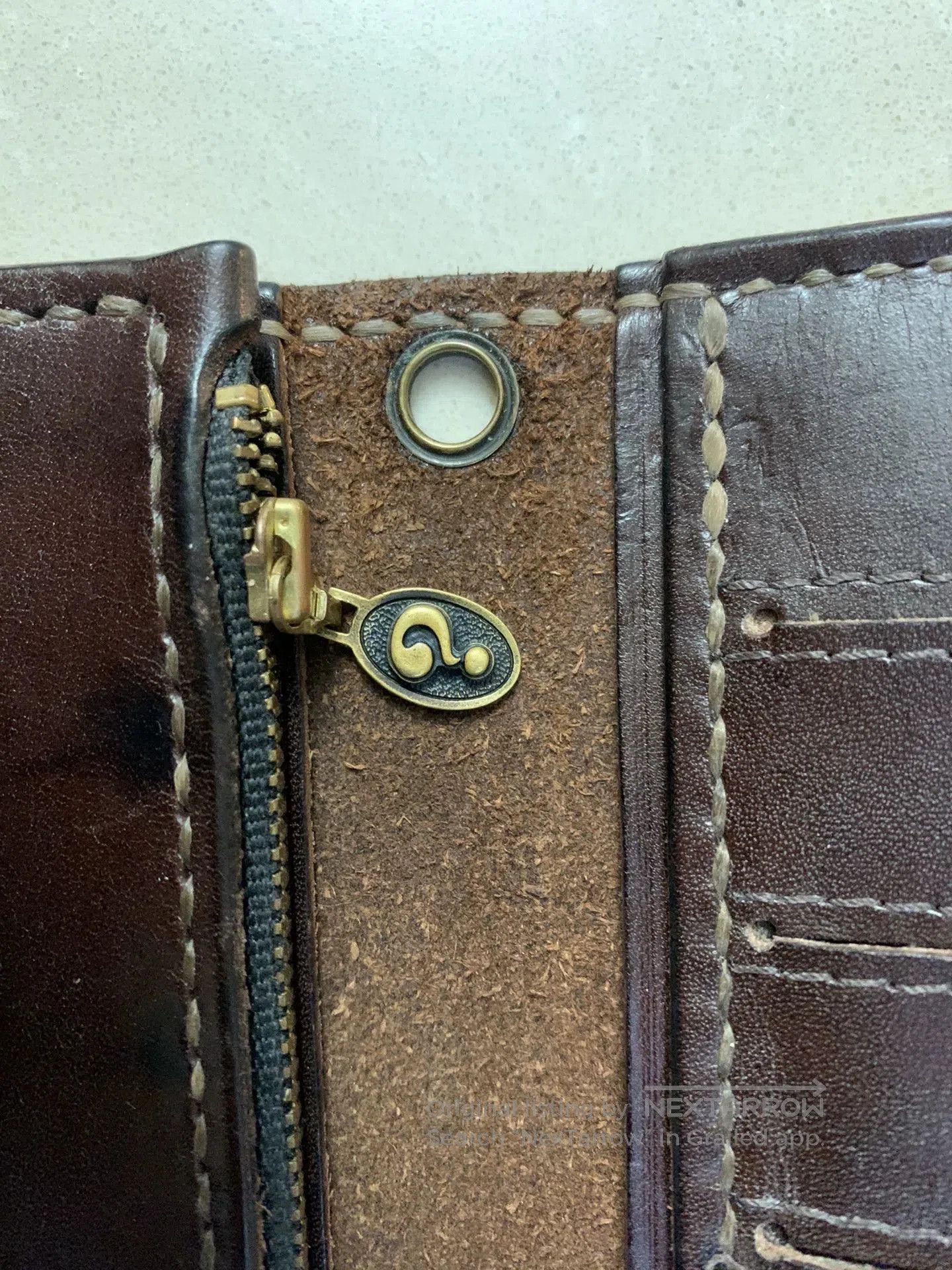 Japanese Brand Weirdo Long Wallet in Brown Leather. Size ONE SIZE - 4 Thumbnail