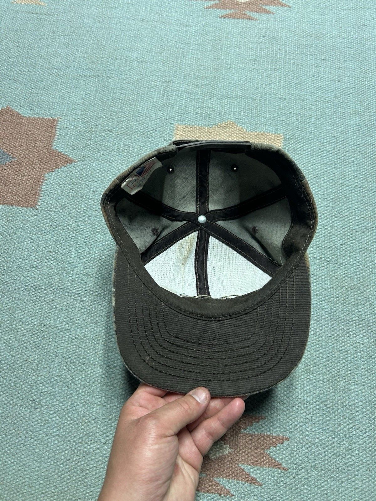 Vintage VTG 80s SnapBack hat camo team realtree camouflage made USA Size ONE SIZE - 6 Thumbnail
