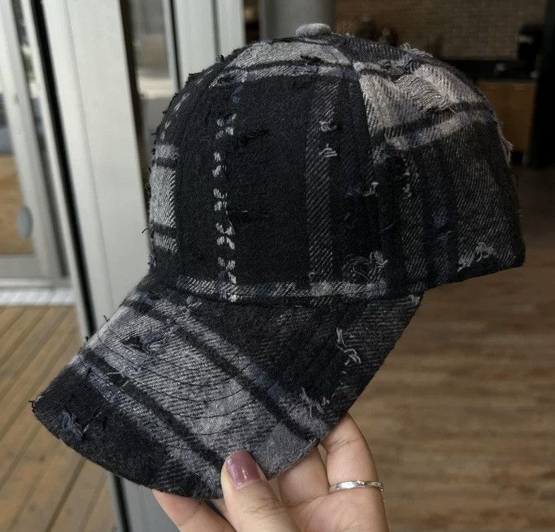 Japanese Brand Streetwear retro punk vintage distressed raw plaid check cap Size ONE SIZE - 4 Thumbnail