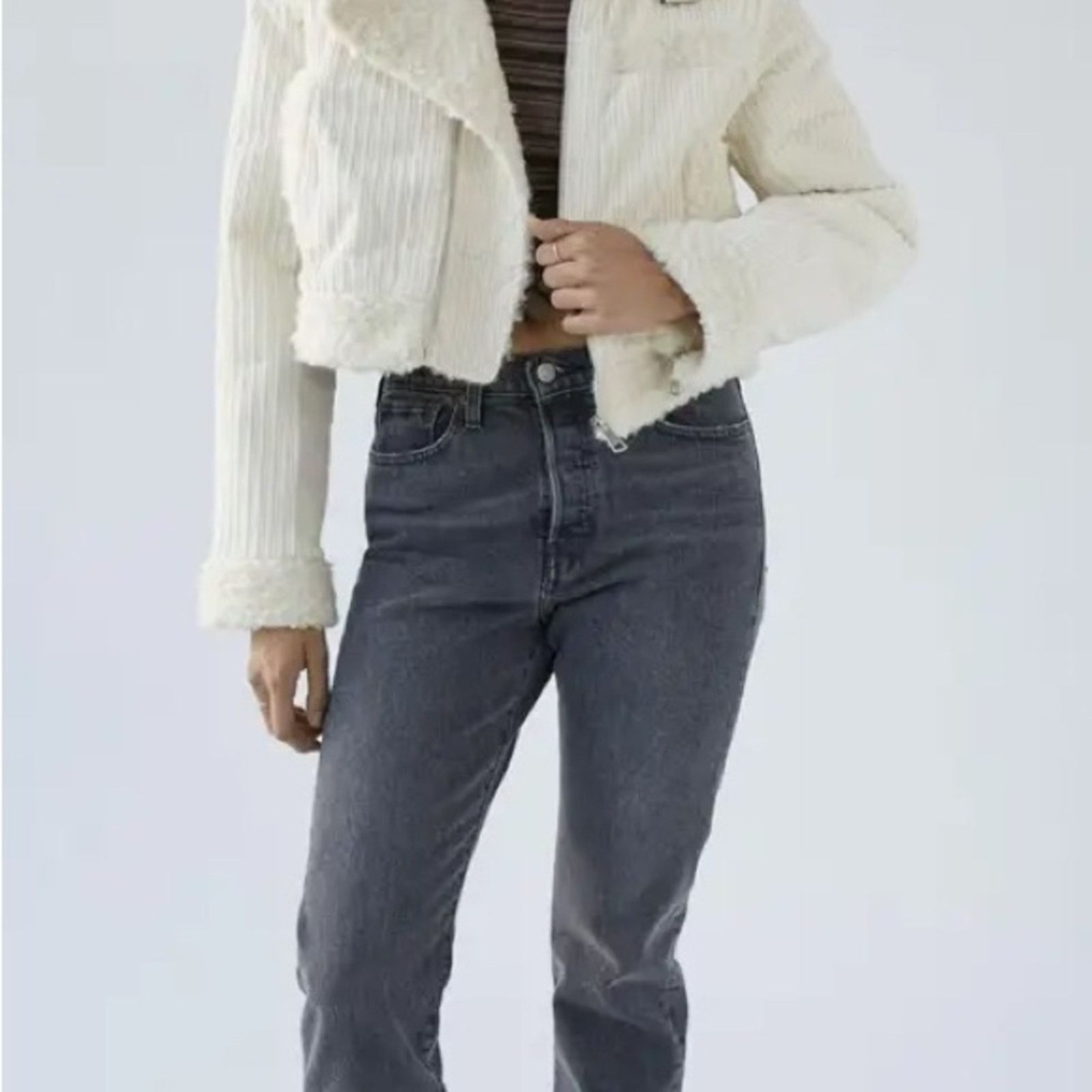 Urban Outfitters Urban Outfitters BDG Ivory/Cream Sherpa Jacket Women’s Small Size S / US 4 / IT 40 - 11 Thumbnail