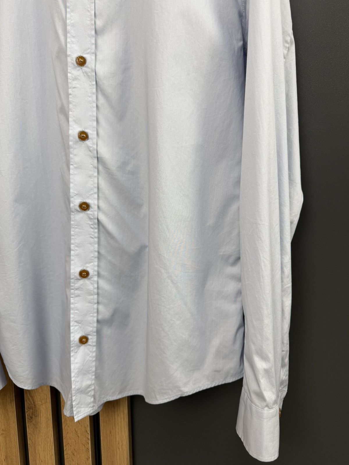 Vivienne Westwood Vivienne Westwood Man Light Blue Shirt Orb Logo Size 56 Size US XL / EU 56 / 4 - 6 Thumbnail