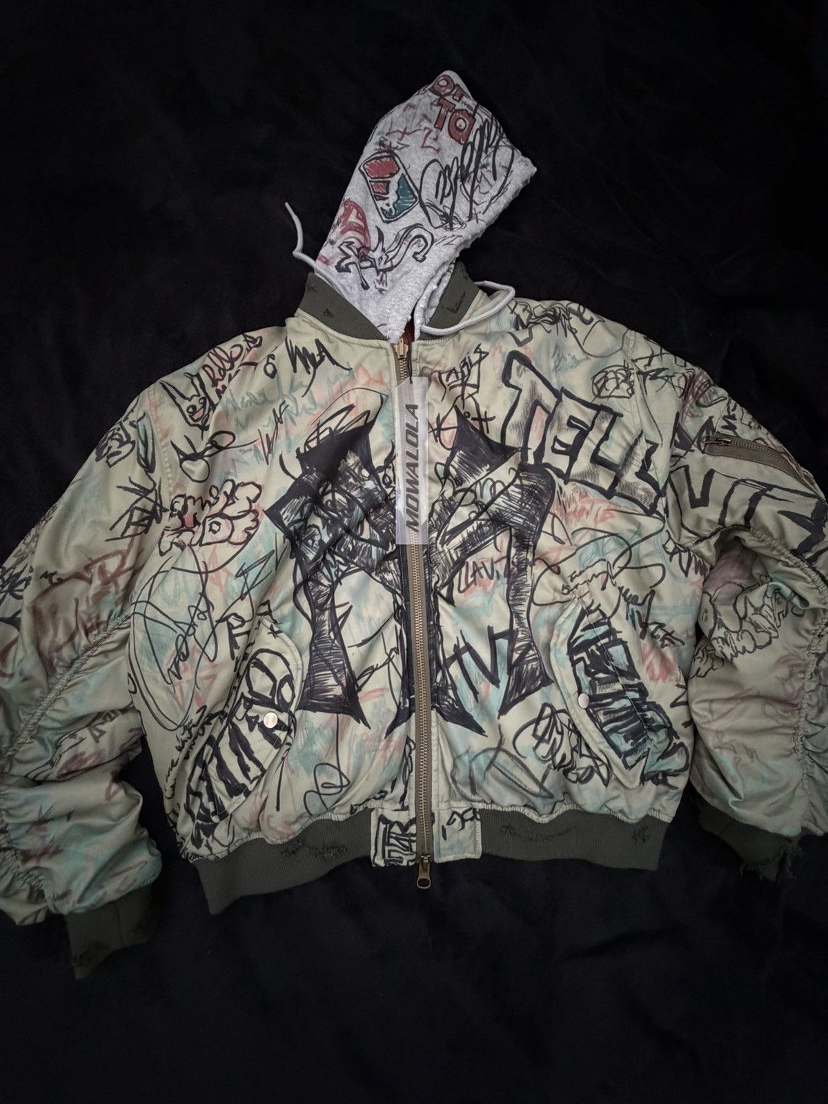 Mowalola Mowalola Graffiti Bomber | Grailed