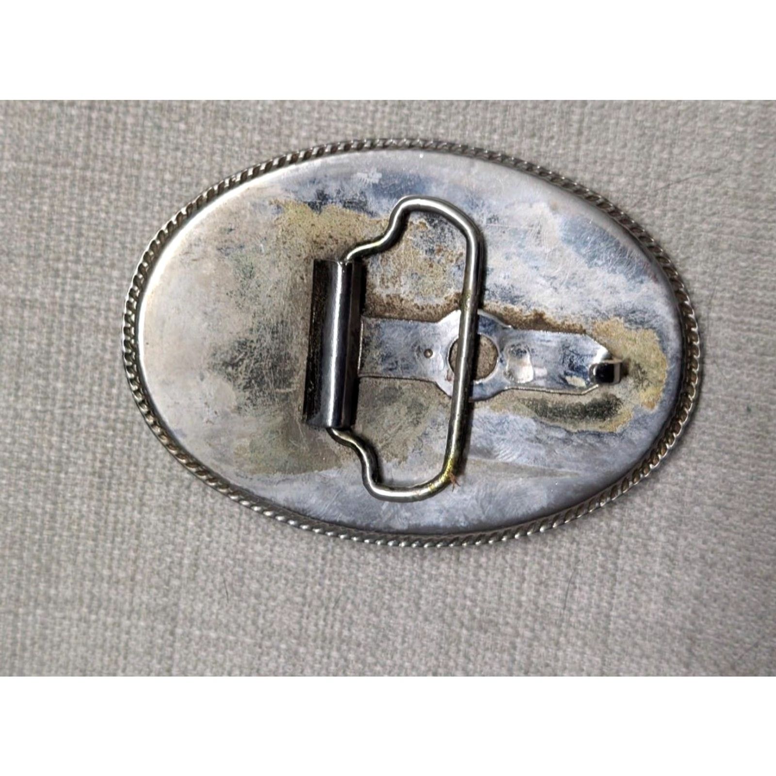 Vintage VINTAGE DEER belt buckle INCOLAY STONE WESTERN NATURE buckLE cowboy hunting belt Buckle 1.5 in Men Brown Tan Rodeo Nature Vintage Mens Size ONE SIZE - 4 Thumbnail