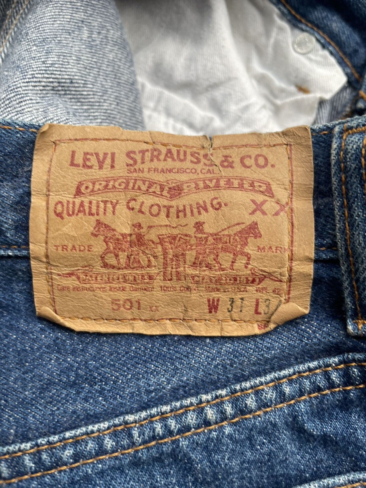 Levi's Vintage 1989 Levis 501 XX Usa Size US 30 / EU 46 - 14 Thumbnail