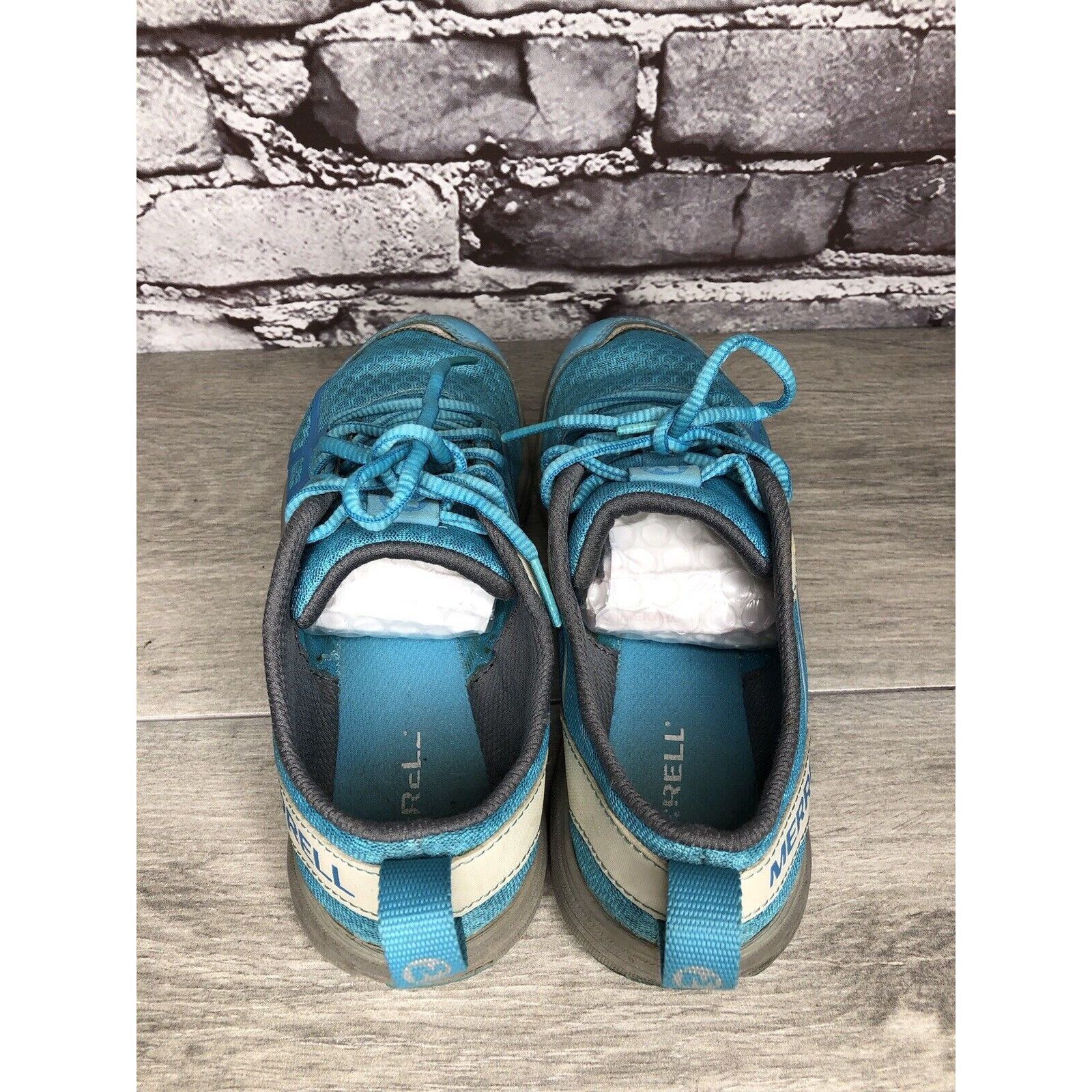 Merrell Merrell Aqua Blue Synthetic Vibram Outsole Light Weight Lace Size US 10.5 / IT 40.5 - 5 Thumbnail