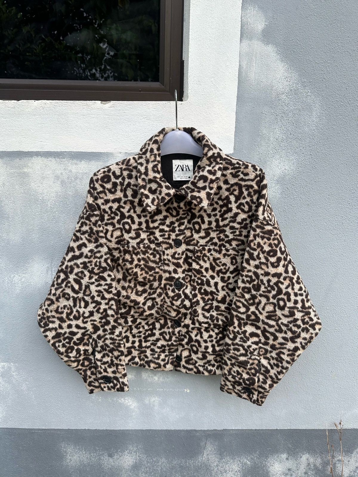 Zara Zara leopard cropped button jacket Size S / US 4 / IT 40 - 7 Thumbnail