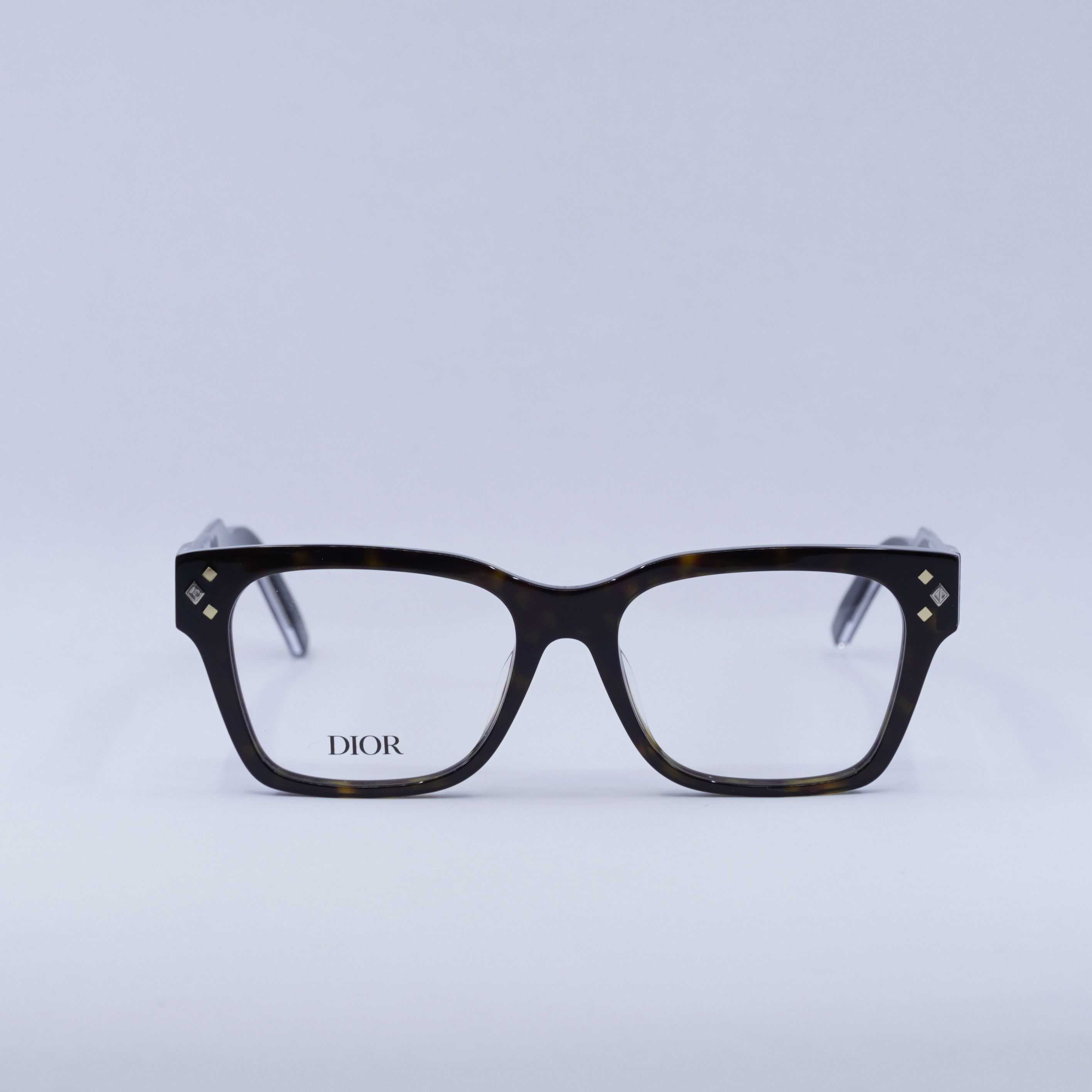 Dior Dior CD DIAMONDO S1F 2000 Eyeglasses Havana 55mm Square Size ONE SIZE - 3 Thumbnail