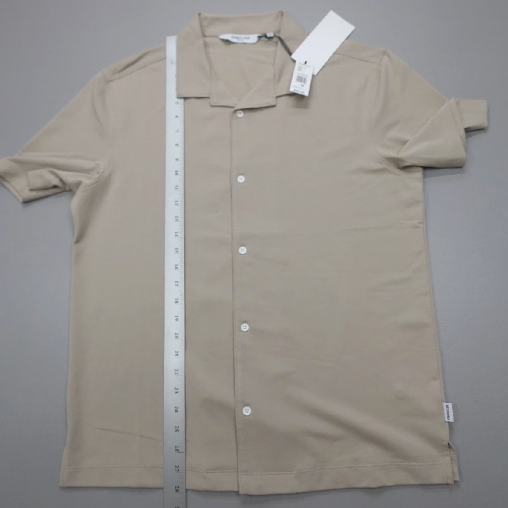 Kenneth Cole Kenneth Cole Button Up S/S Shirt Mocha Casual Cotton Blend Stretch Men's Size M Size US M / EU 48-50 / 2 - 6 Thumbnail