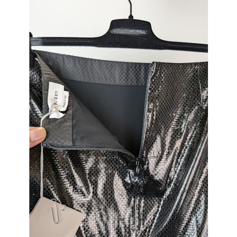 Alexander McQueen o1rshd1 Tarpaulin Pencil Midi Skirt in Black Size 27" / US 4 / IT 40 - 6 Thumbnail