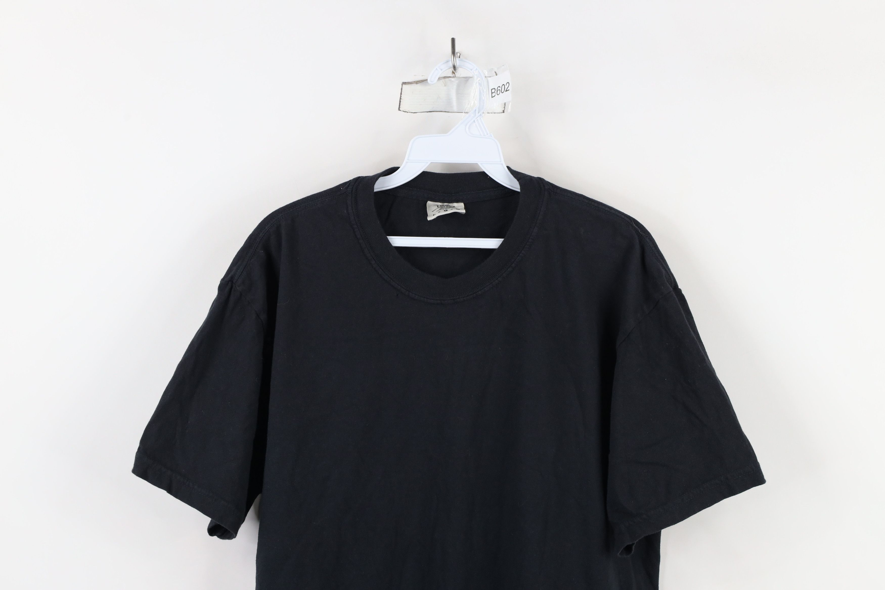 Vintage Vintage 90s Y2K Streetwear Blank Heavy Cotton T-Shirt Black Size US L / EU 52-54 / 3 - 2 Thumbnail