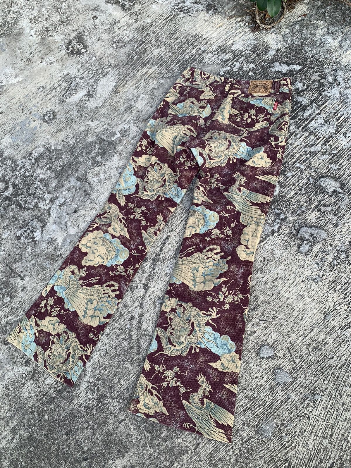 Hysteric Glamour Rare 🔥 Flare Batsu club overprinted/full printed dragon Size 28" / US 6 / IT 42 - 11 Thumbnail
