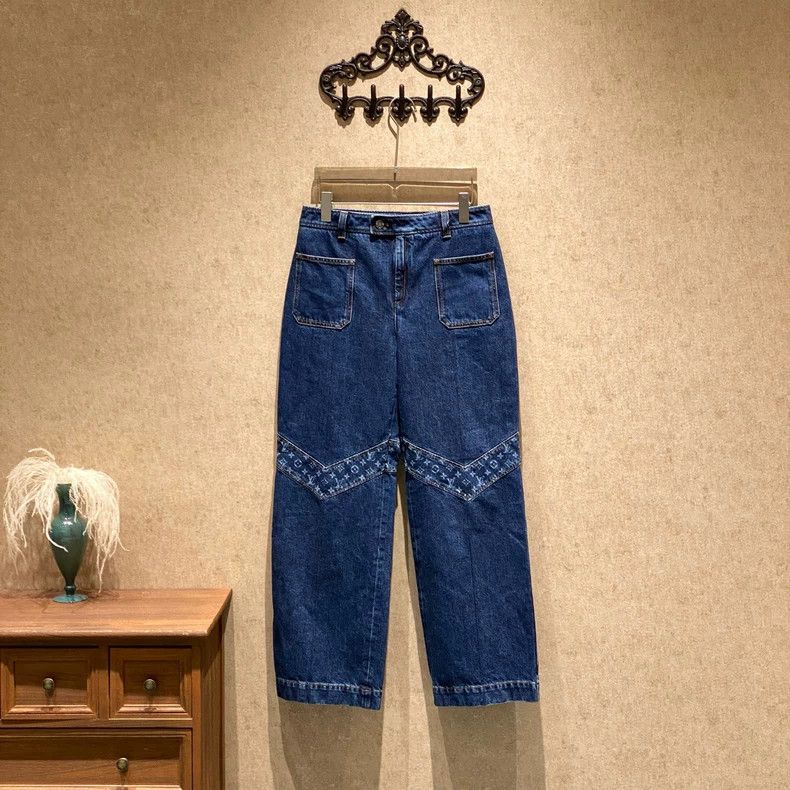 Louis Vuitton Louis Vuitton 26ss latest blue paneled presbyopic wide-leg Size US 40 / EU 56 - 1 Thumbnail