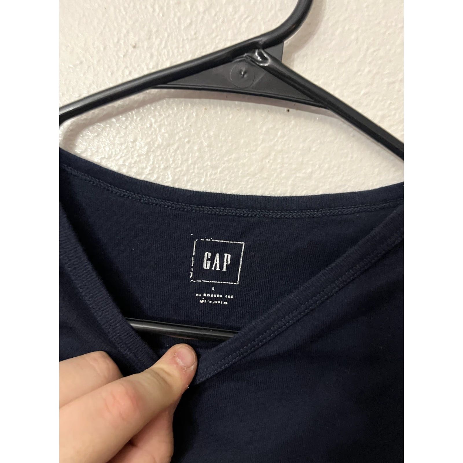Gap VINTAGE Gap The Modern Tee Shirt Women L Navy Round Neck Long Sleeve Blue Stripe T-Shirt Womens L Size L / US 10 / IT 46 - 2 Thumbnail