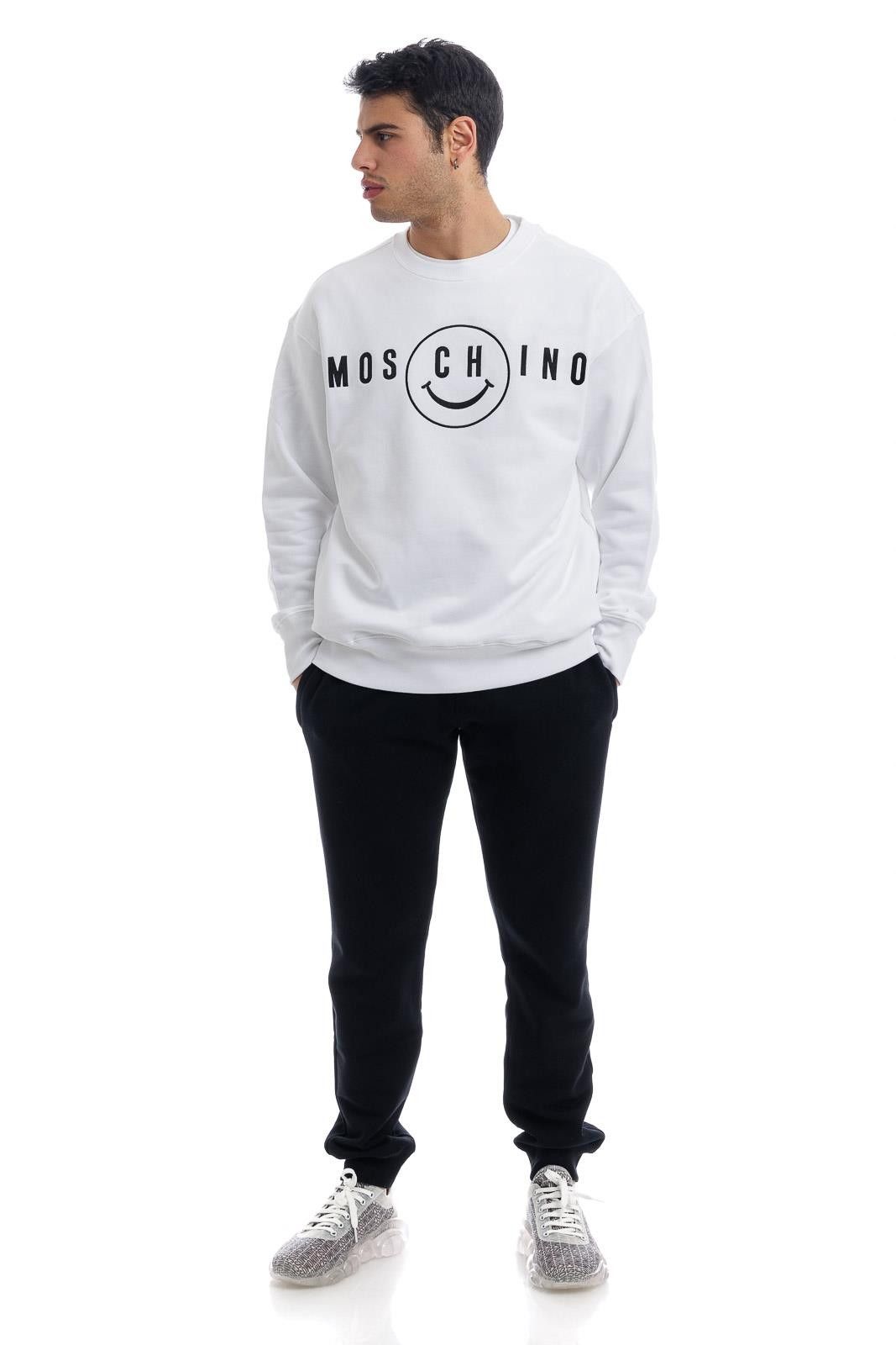 Moschino o1y0225 Logo Crewneck Sweatshirt in White Size US S / EU 44-46 / 1 - 7 Thumbnail
