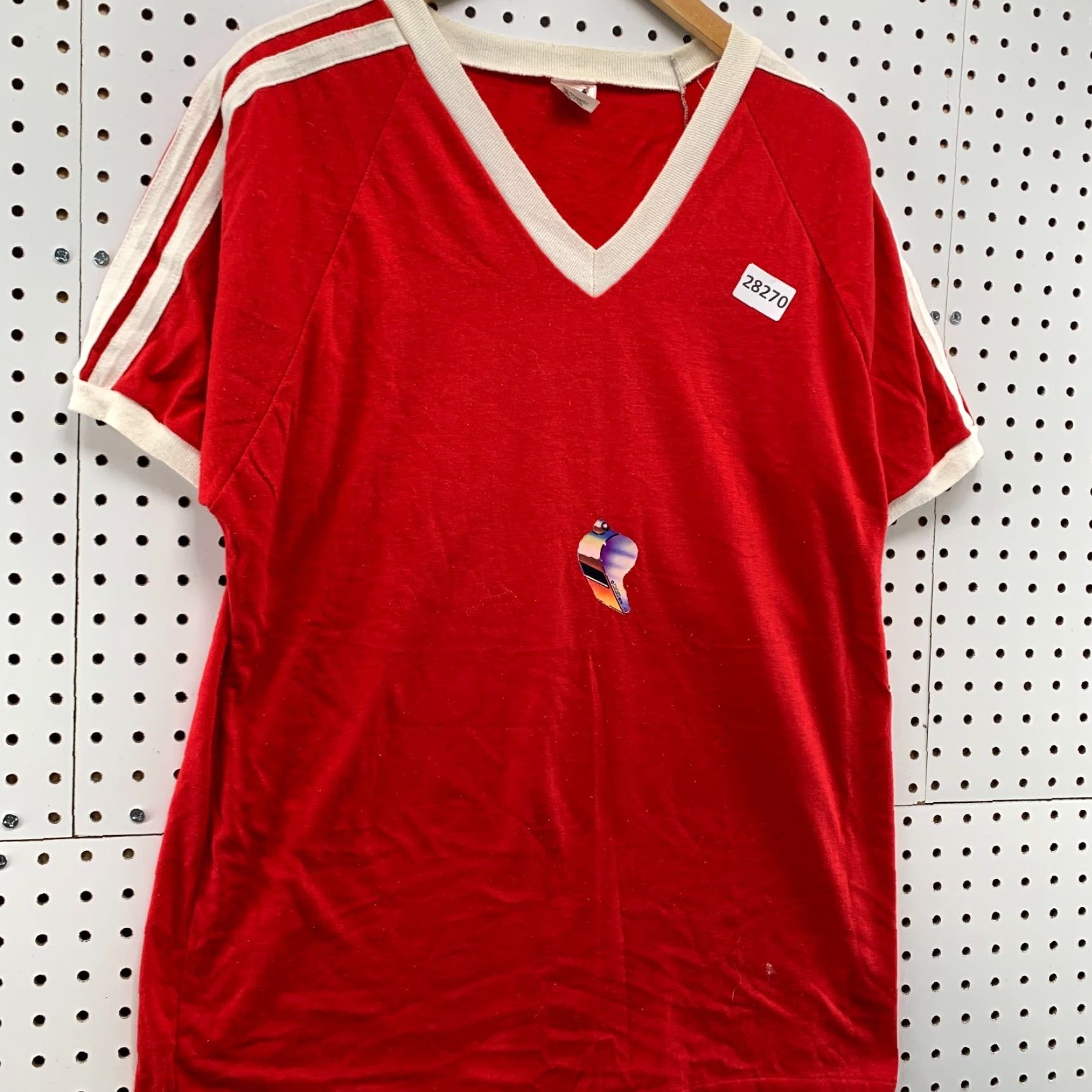 Whistles VINTAGE Bantam Shirt Unisex Adults L Red Cotton Polyester 70s 80s Sports Coach's Whistle 21.5x29 EICH Shirt Mens WomenS Size US L / EU 52-54 / 3 - 5 Thumbnail