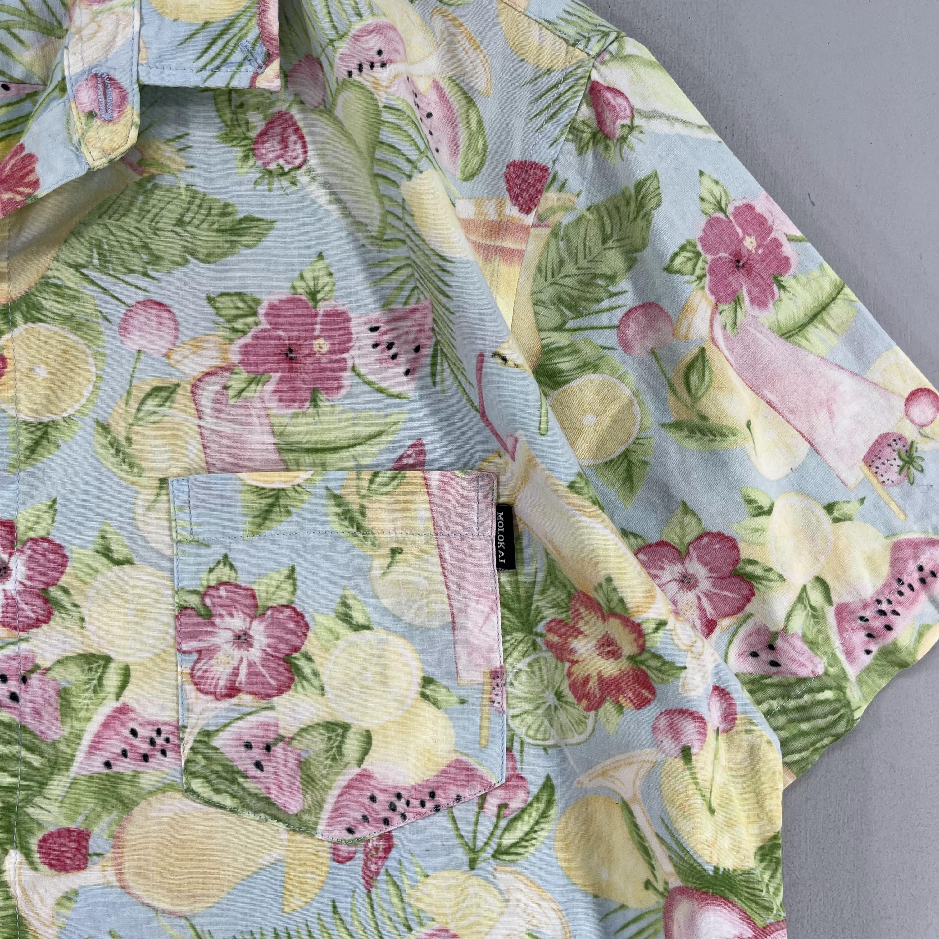Japanese Brand Hawaiian Tropical Beach Party Motive Over Print Shirt Size US L / EU 52-54 / 3 - 3 Thumbnail