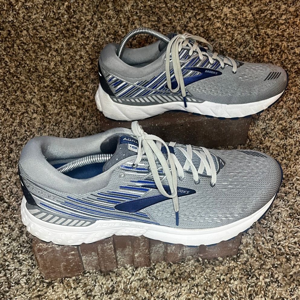Brooks Brooks Adrenaline GTS 19 Running Sneaker Grey/Blue Men's11.5 Size US 11.5 / EU 44-45 - 8 Thumbnail