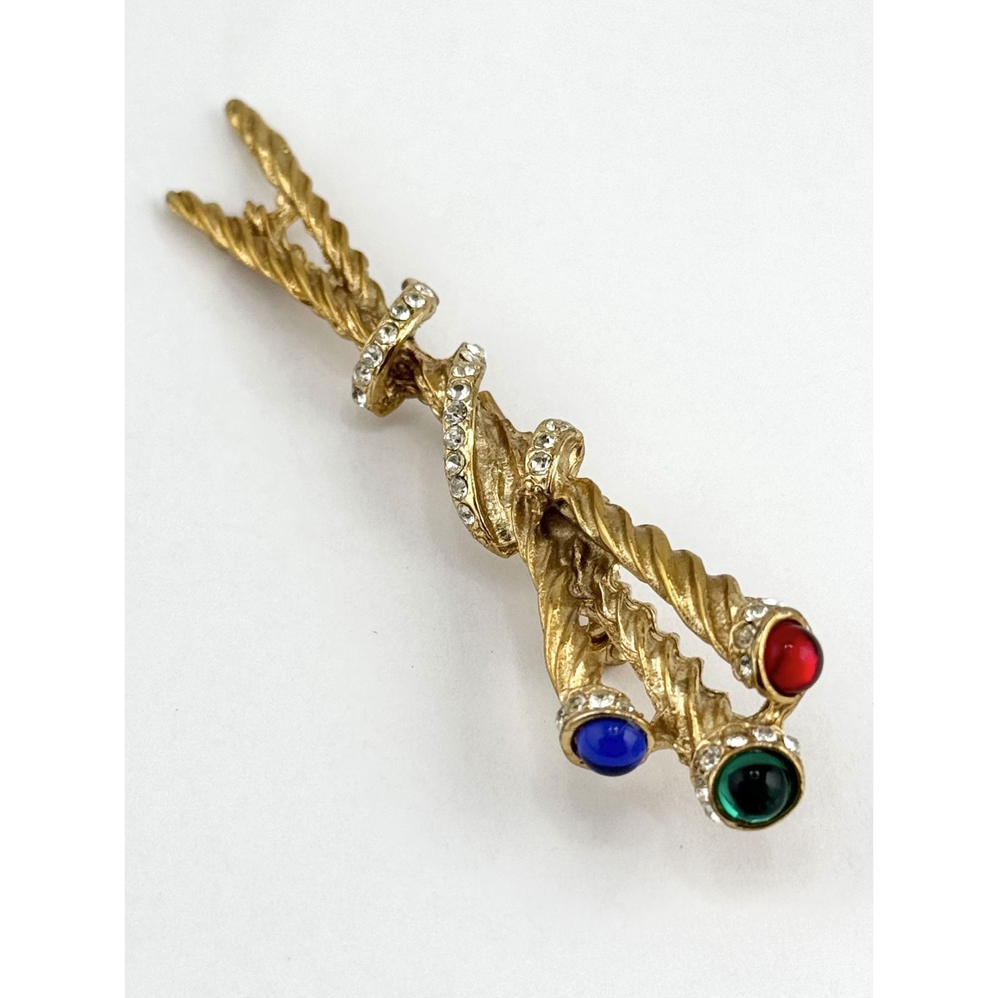 Vintage Vintage mogul glass jewel rhinestone scepter brooch pin Size ONE SIZE - 1 Thumbnail