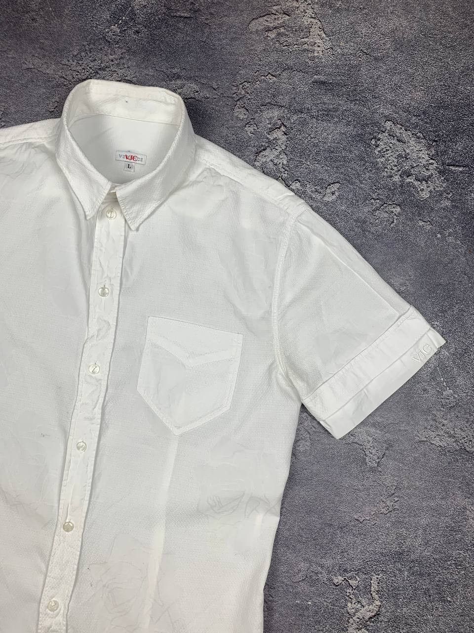 Versace Jeans Couture Versace Jeans VJC Men's White Short Sleeve Button Up Shirt Size US L / EU 52-54 / 3 - 3 Thumbnail