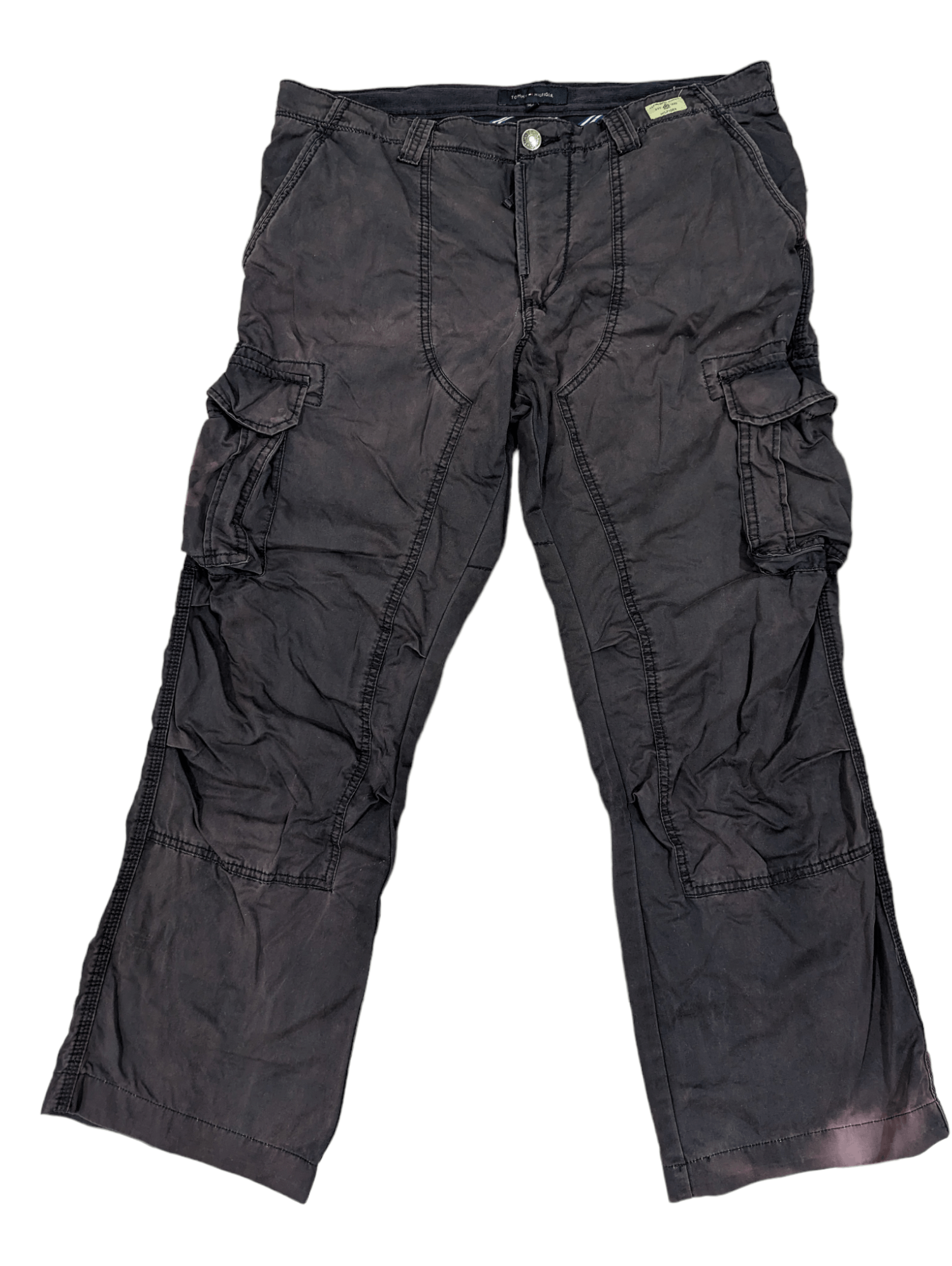 image of Archival Clothing x Avant Garde Tommy Hilfiger Double Knee Cargo Pants Tactical Pants in Navy Blue 