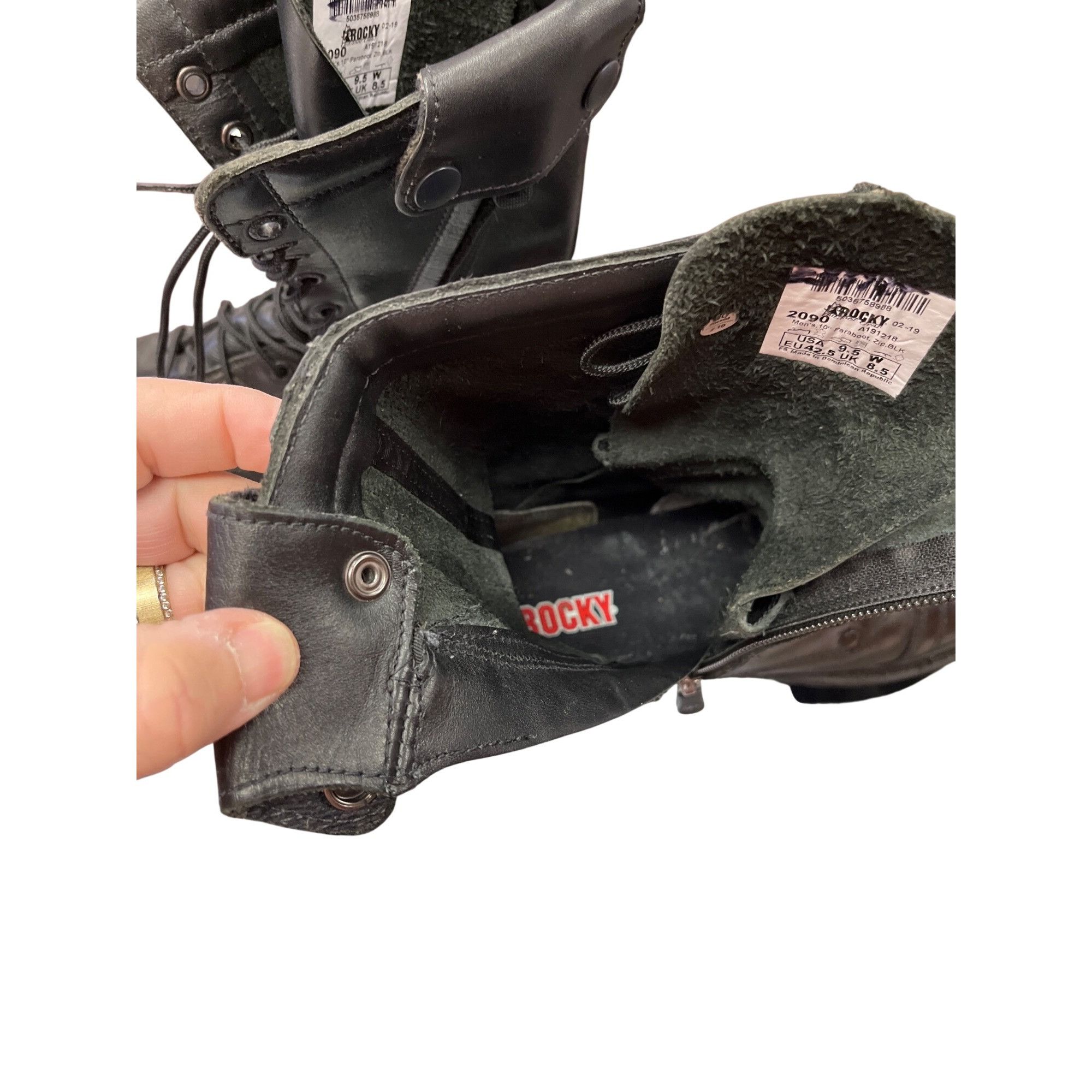 Other Rocky 2090 mens black leather mid calf moto riding para boot Size US 9.5 / EU 42-43 - 10 Thumbnail