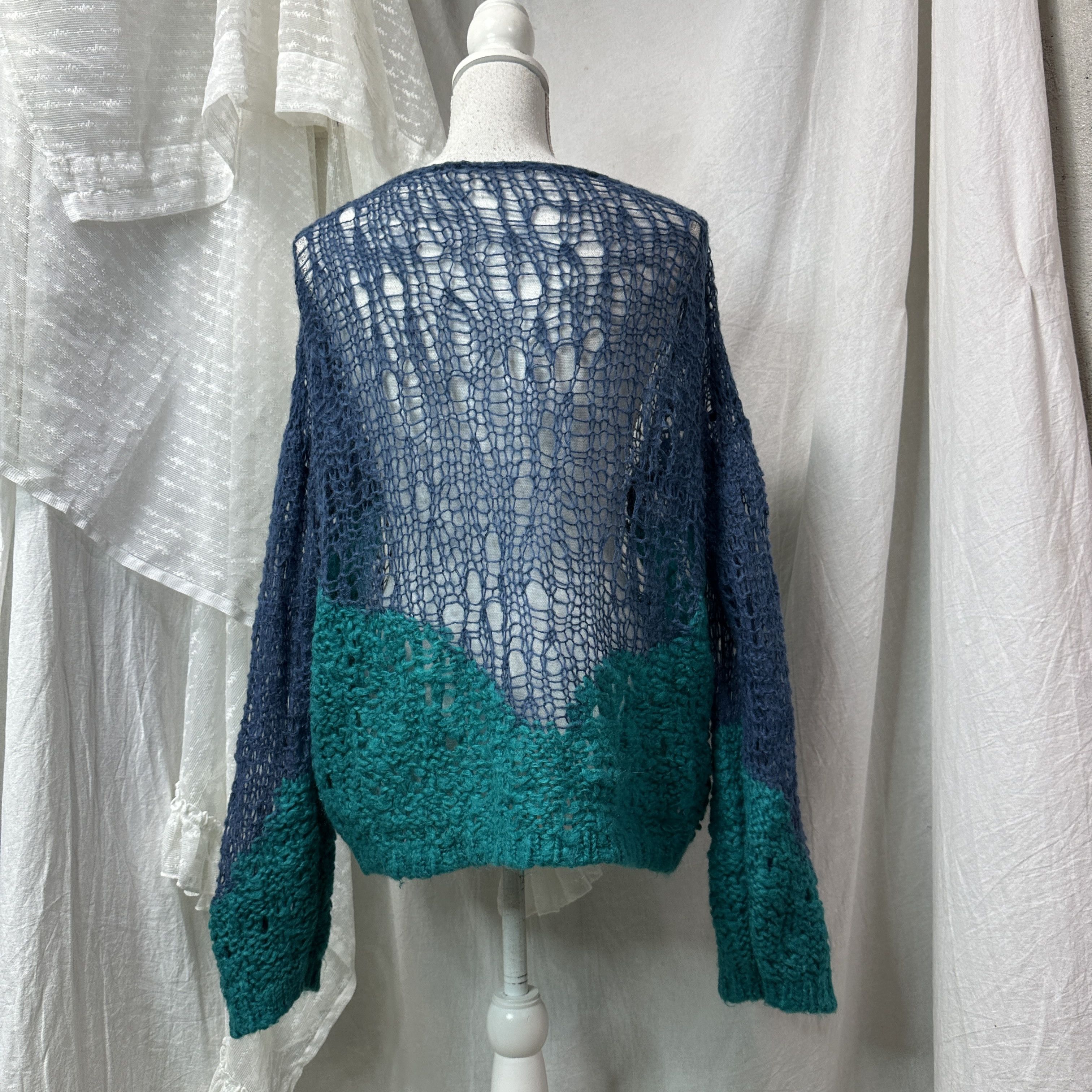 Vintage Vintage Loose Knit Mohair Mermaid Core Sweater Y2K Size L / US 10 / IT 46 - 6 Thumbnail
