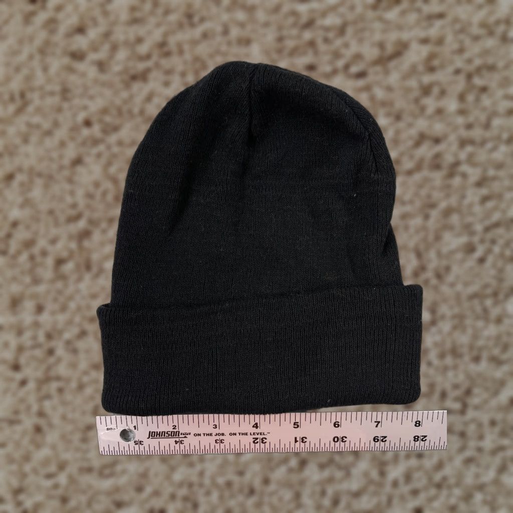 Vintage Beanie Toque Adult One Size Black Knit Acrylic Polyester Lined Winter Snow Ski Size ONE SIZE - 1 Thumbnail