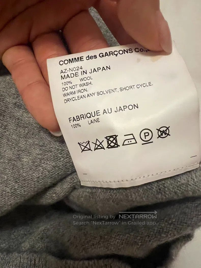 Comme des Garcons Comme Des Garcons Gray Black Love Heart Wool Knit Cardigan Size M / US 6-8 / IT 42-44 - 7 Thumbnail