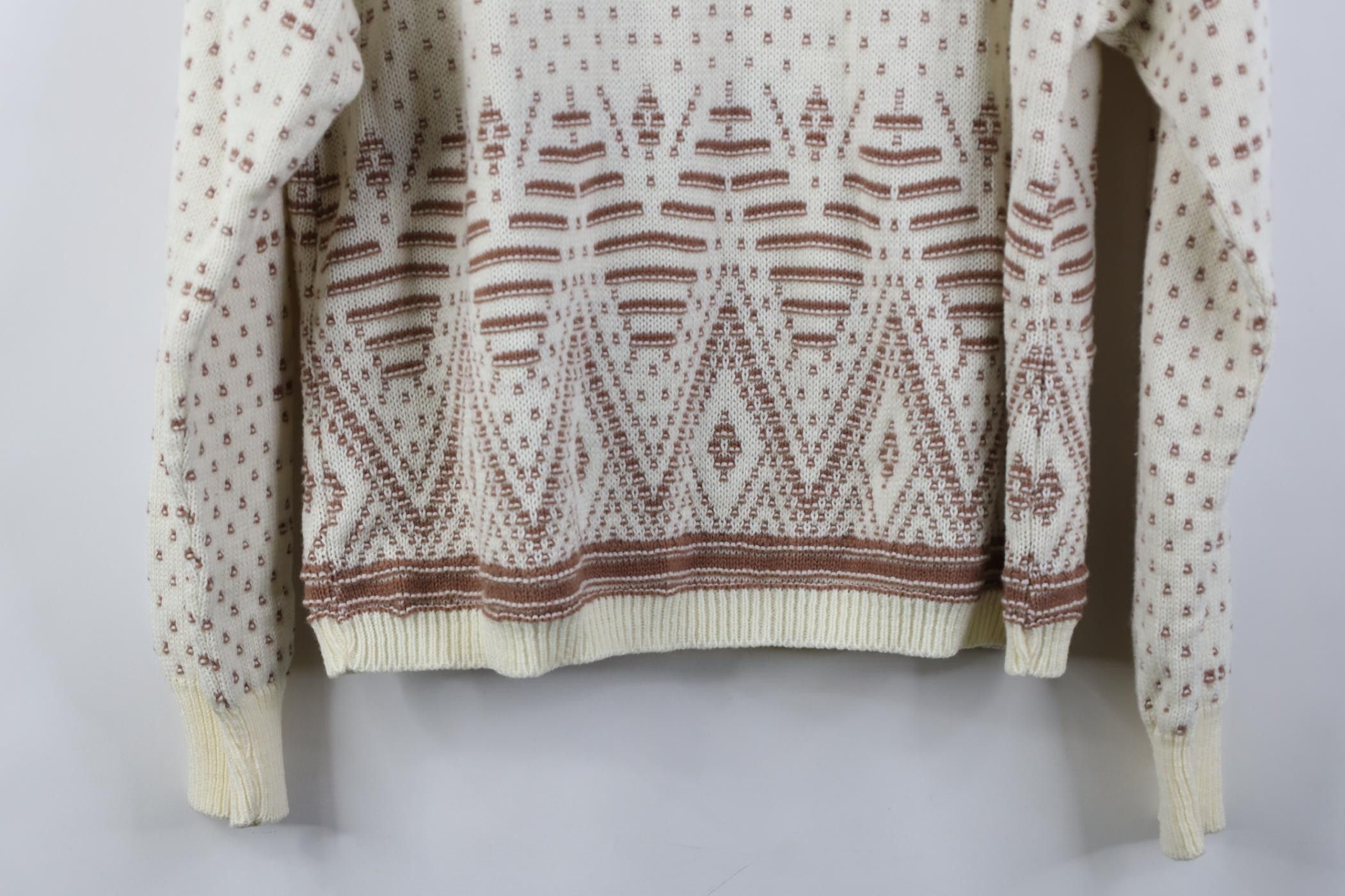 Vintage Vintage 90s Streetwear Fair Isle Knit Crewneck Sweater Size M / US 6-8 / IT 42-44 - 9 Thumbnail