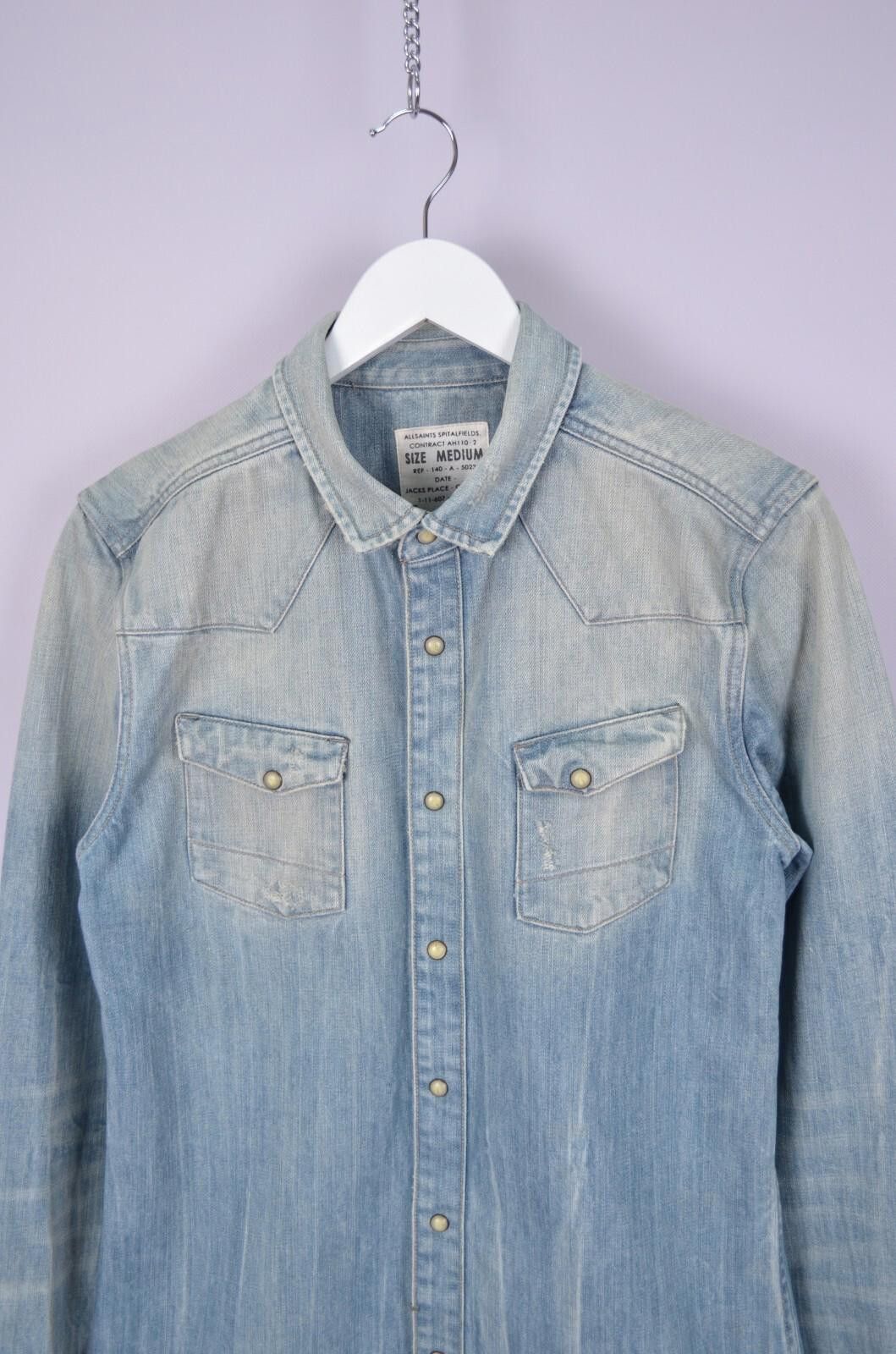 Allsaints All Saints Lou Denim Mens Shirt Long Sleeve Size S Designer Size US S / EU 44-46 / 1 - 2 Thumbnail