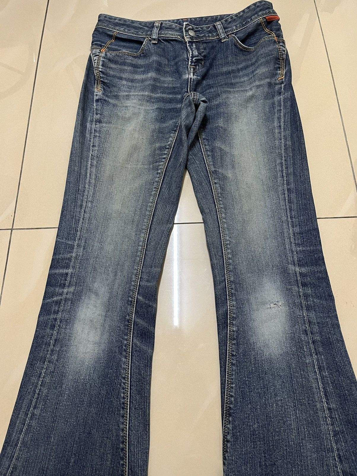 Tornado Mart Flare Jeans georgia love distressed bootcut low rise denim Size US 30 / EU 46 - 3 Thumbnail