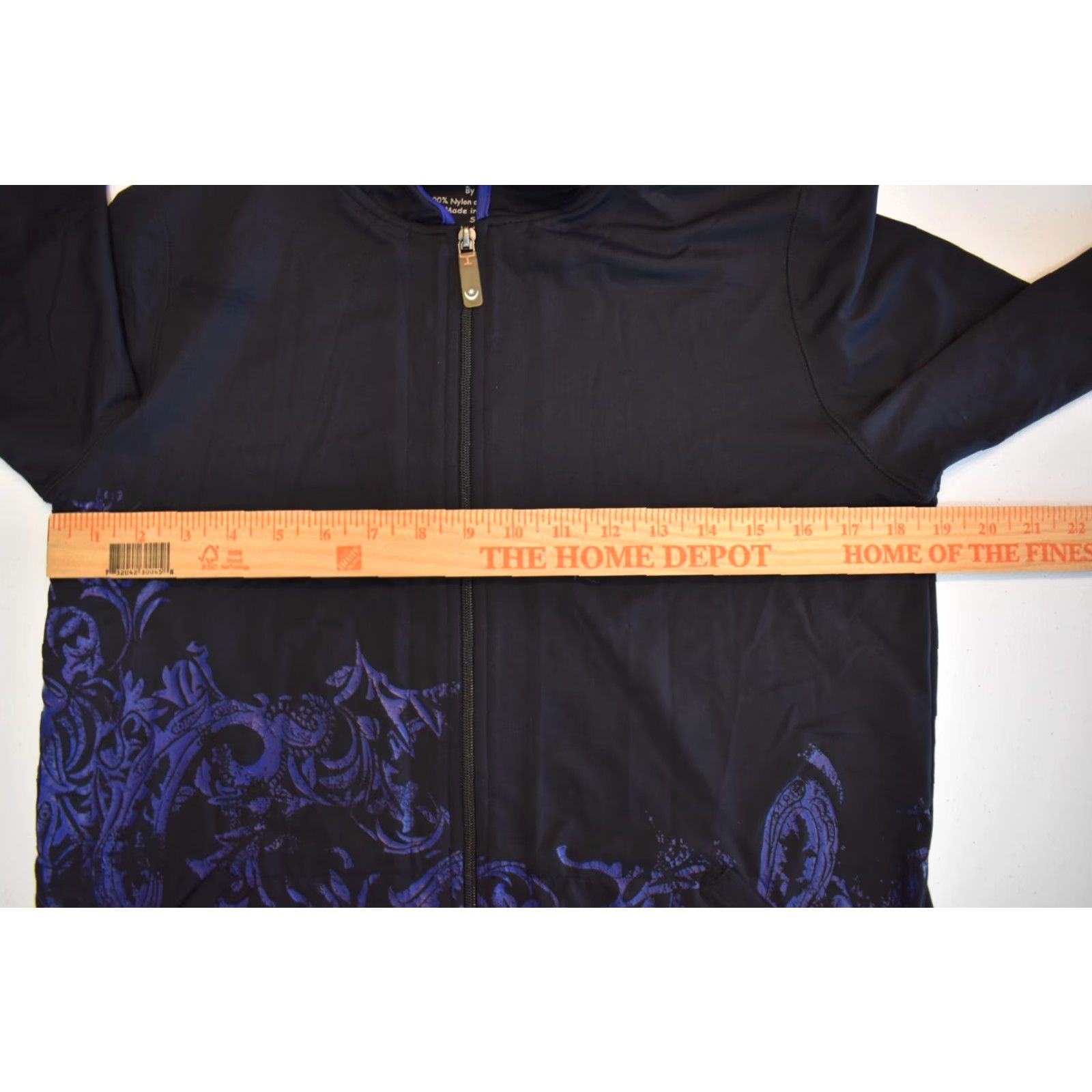 Vintage Zenergy Zenergy Full Zip Hoodie Women Small Black Tribal Activewear Stretch Nylon/Spandex, Zip, Long Sleeve, Regular, Casual, 0 (No UPC) Size S / US 4 / IT 40 - 5 Thumbnail